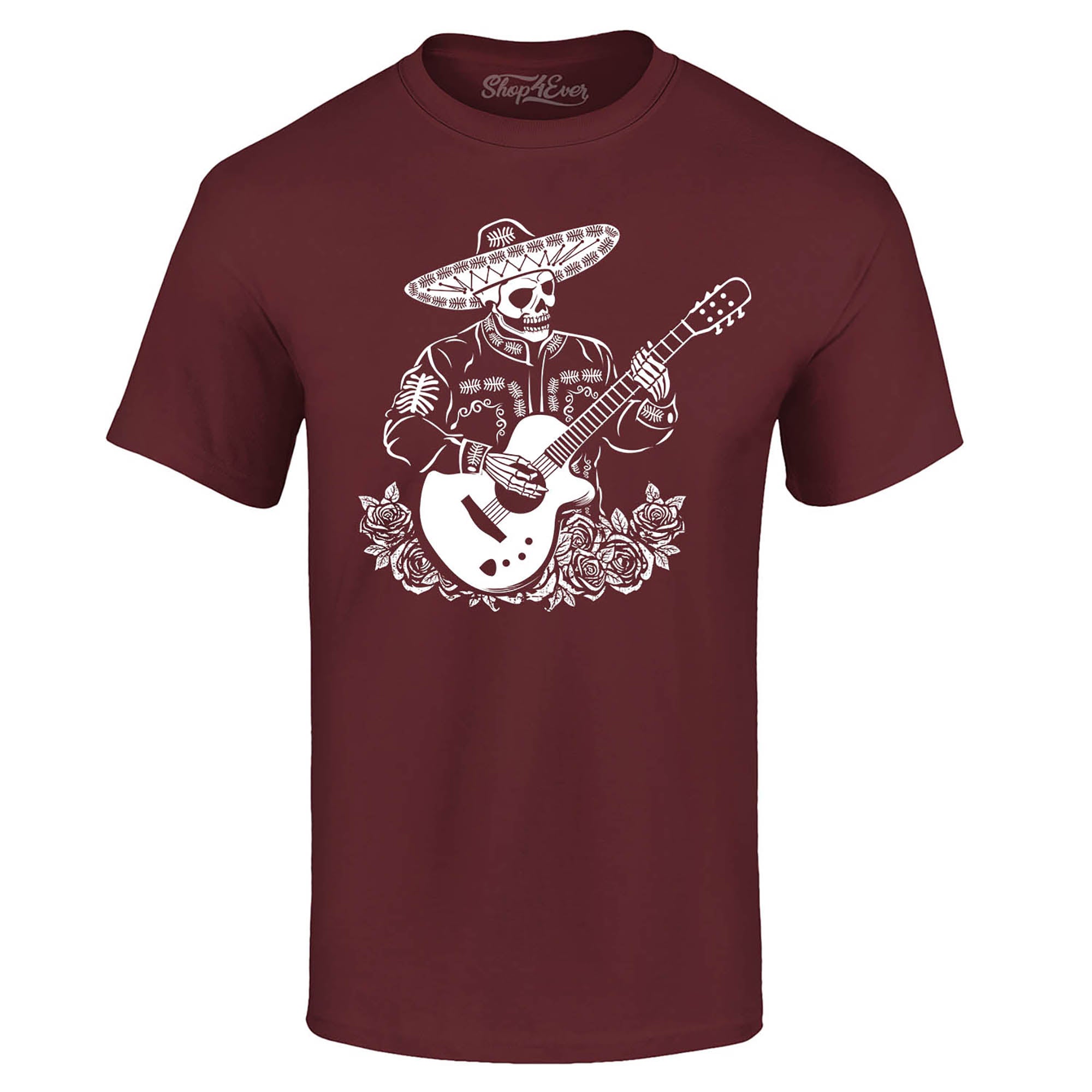 Mariachi Skeleton Playing Guitar Day of The Dead T-Shirt