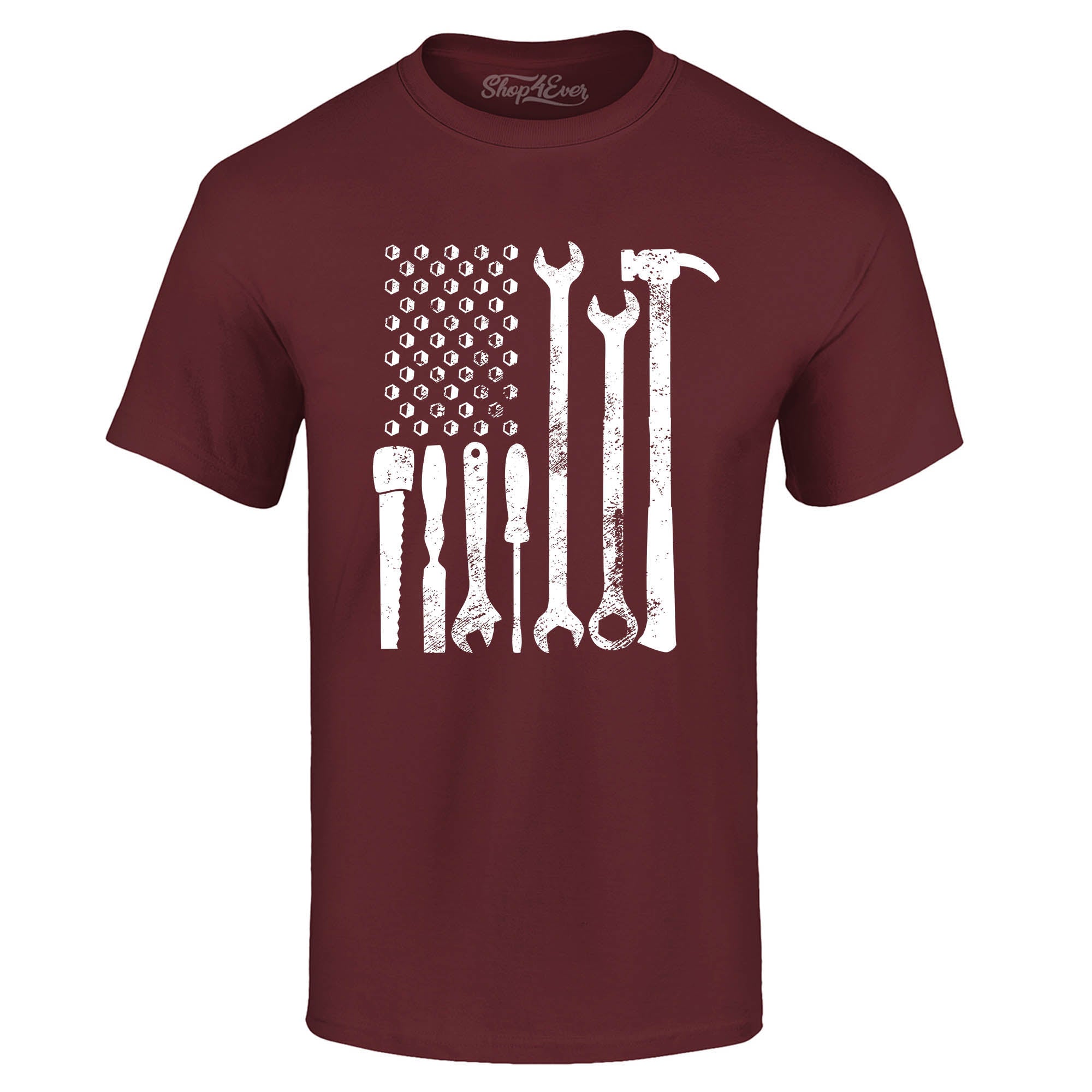 Mechanic Tool American Flag USA T-Shirt