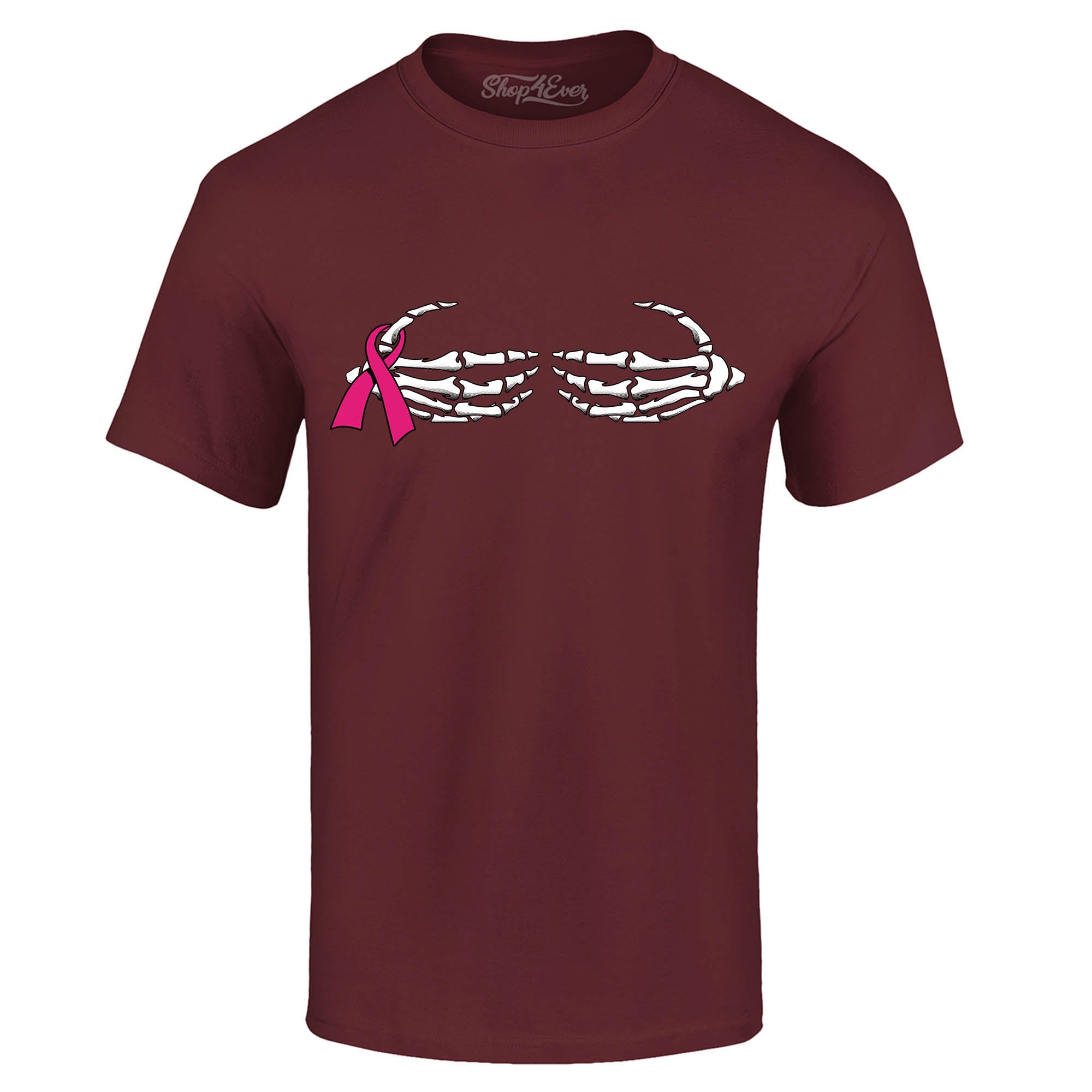 Skeleton Hands Breast Cancer Awareness T-Shirt Support Tee