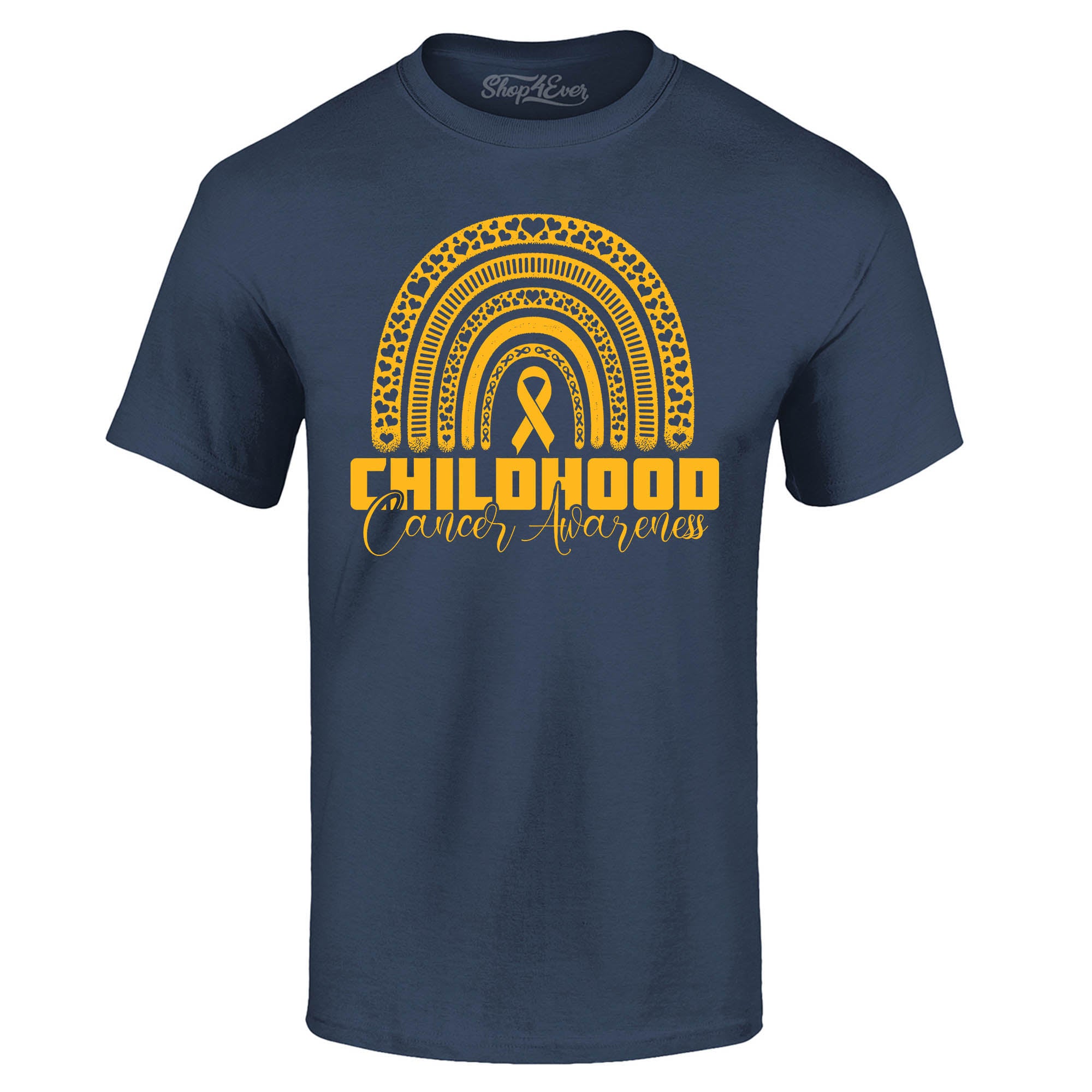 Childhood Cancer Awareness Gold Rainbow T-Shirt