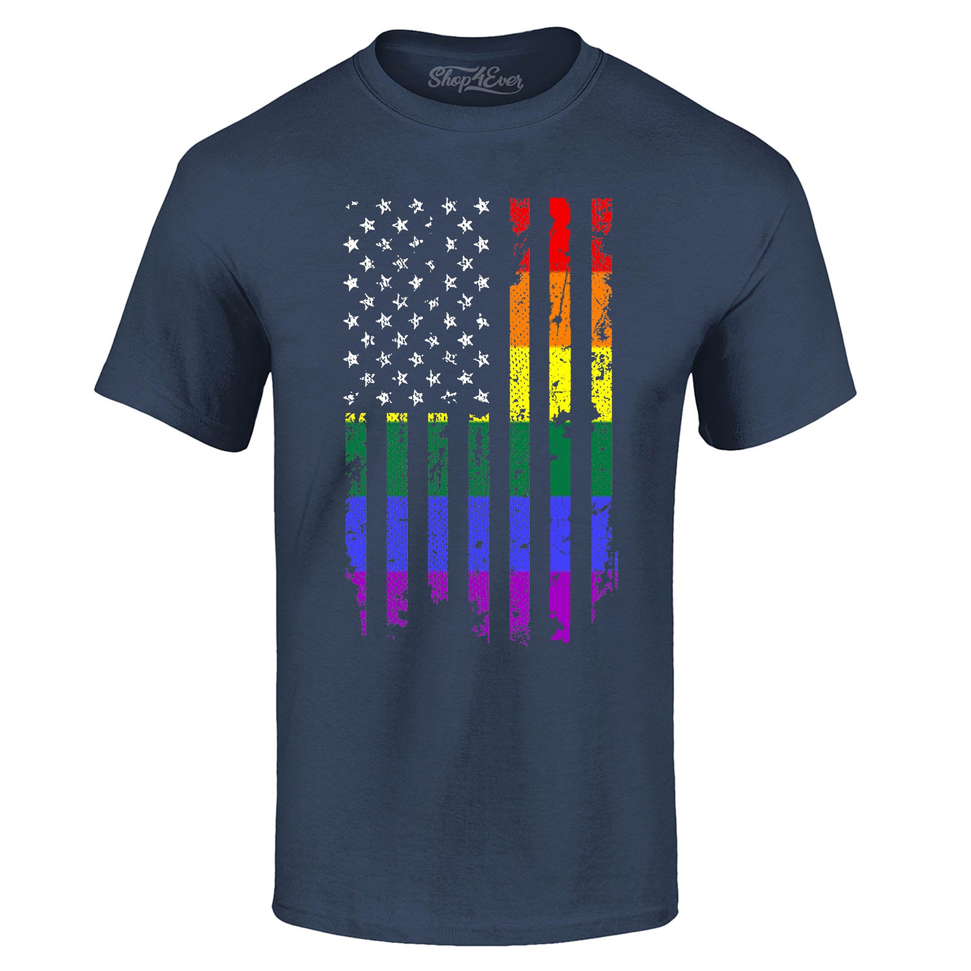 Distressed Rainbow Flag T-Shirt Gay Pride Shirts