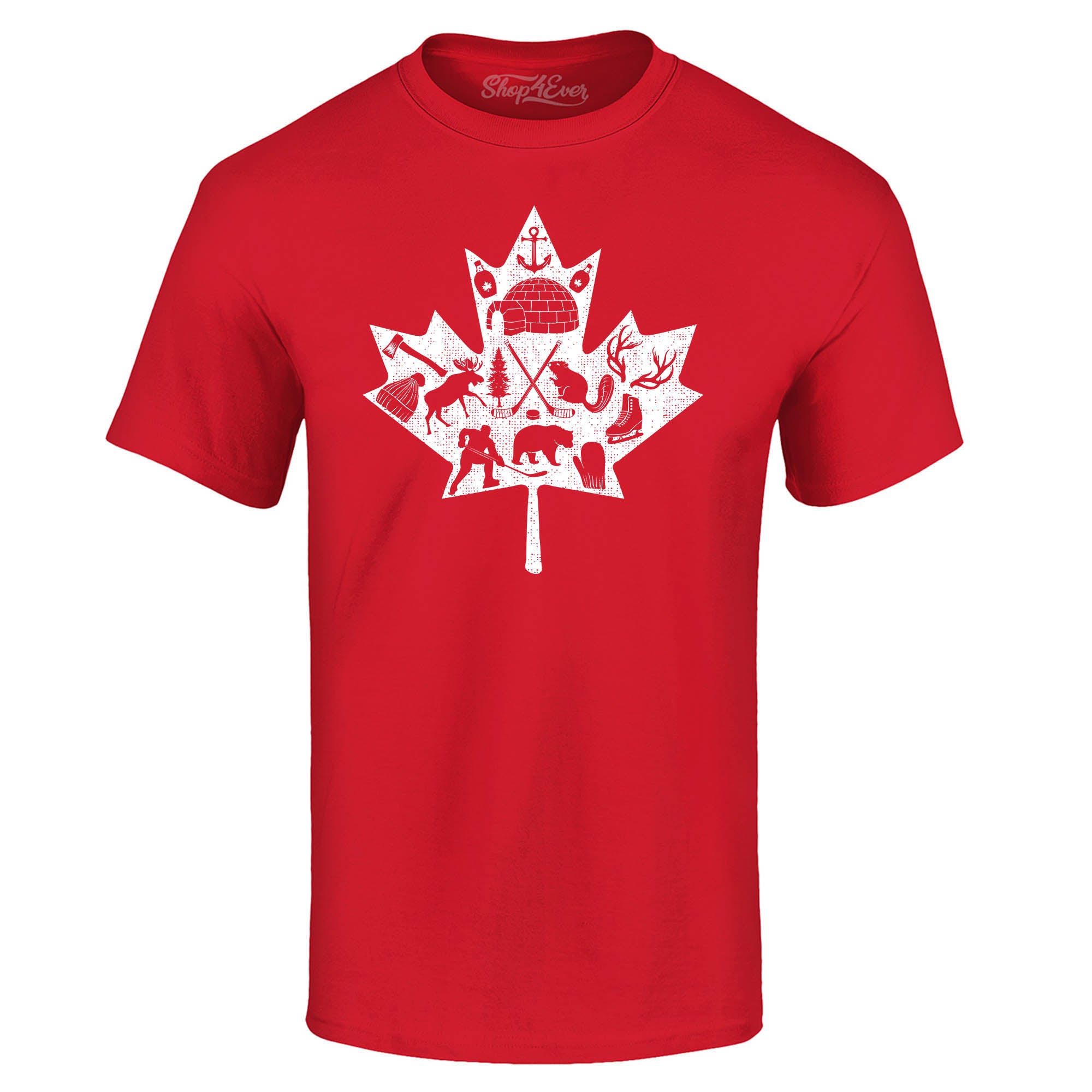 Canadian Winter Leaf Cloud Canada Symbols T-Shirt