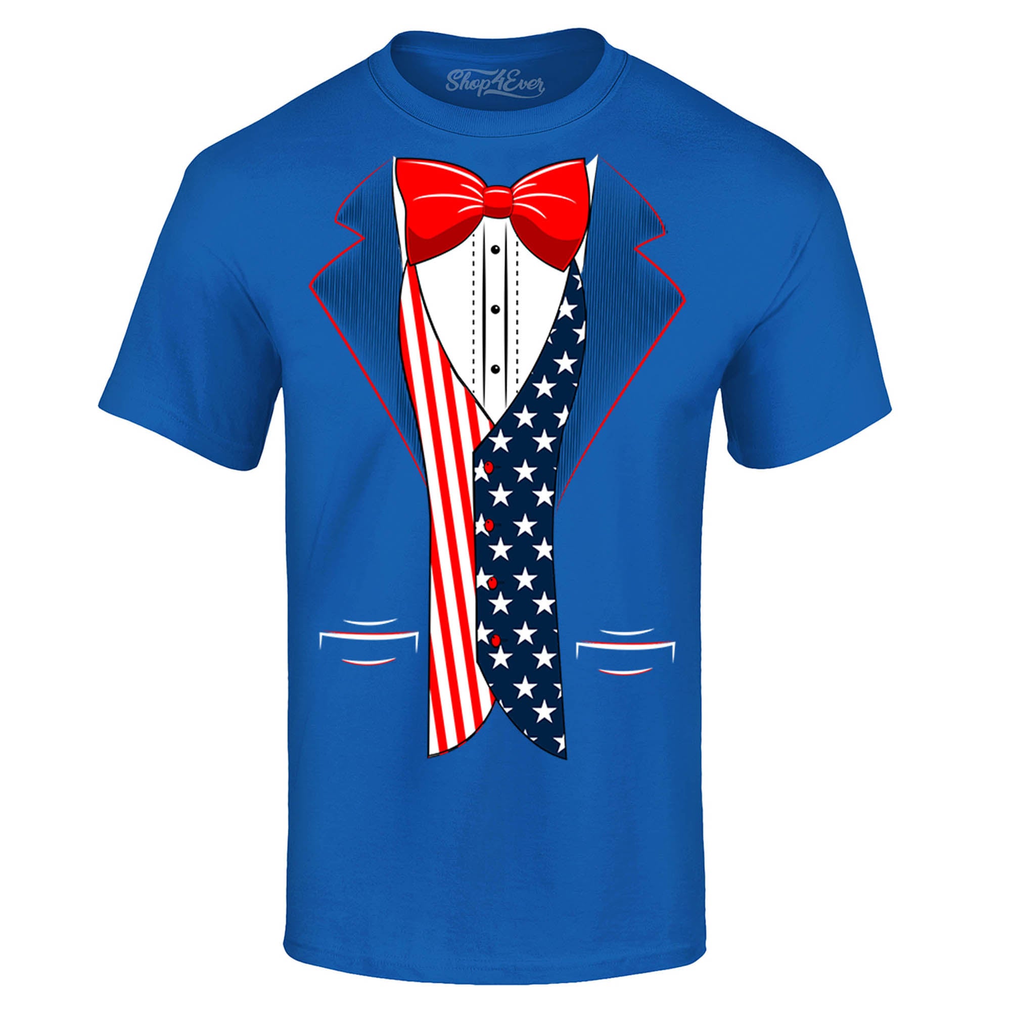 4th of July USA Tuxedo American Flag T-Shirt