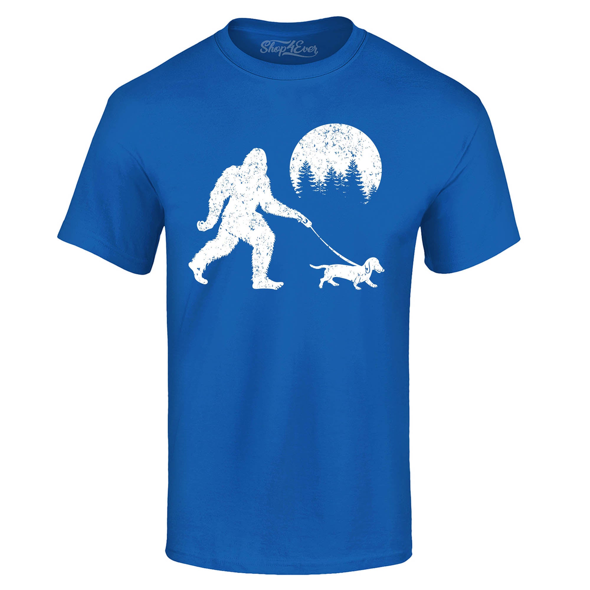 Bigfoot Walking Wiener Dog Funny Sasquatch Dachshund T-Shirt
