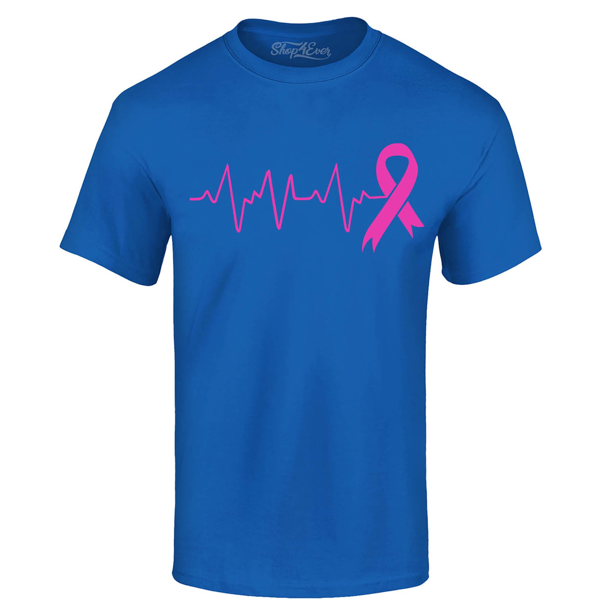 Heartbeat Pink Ribbon Breast Cancer Awareness T-Shirt
