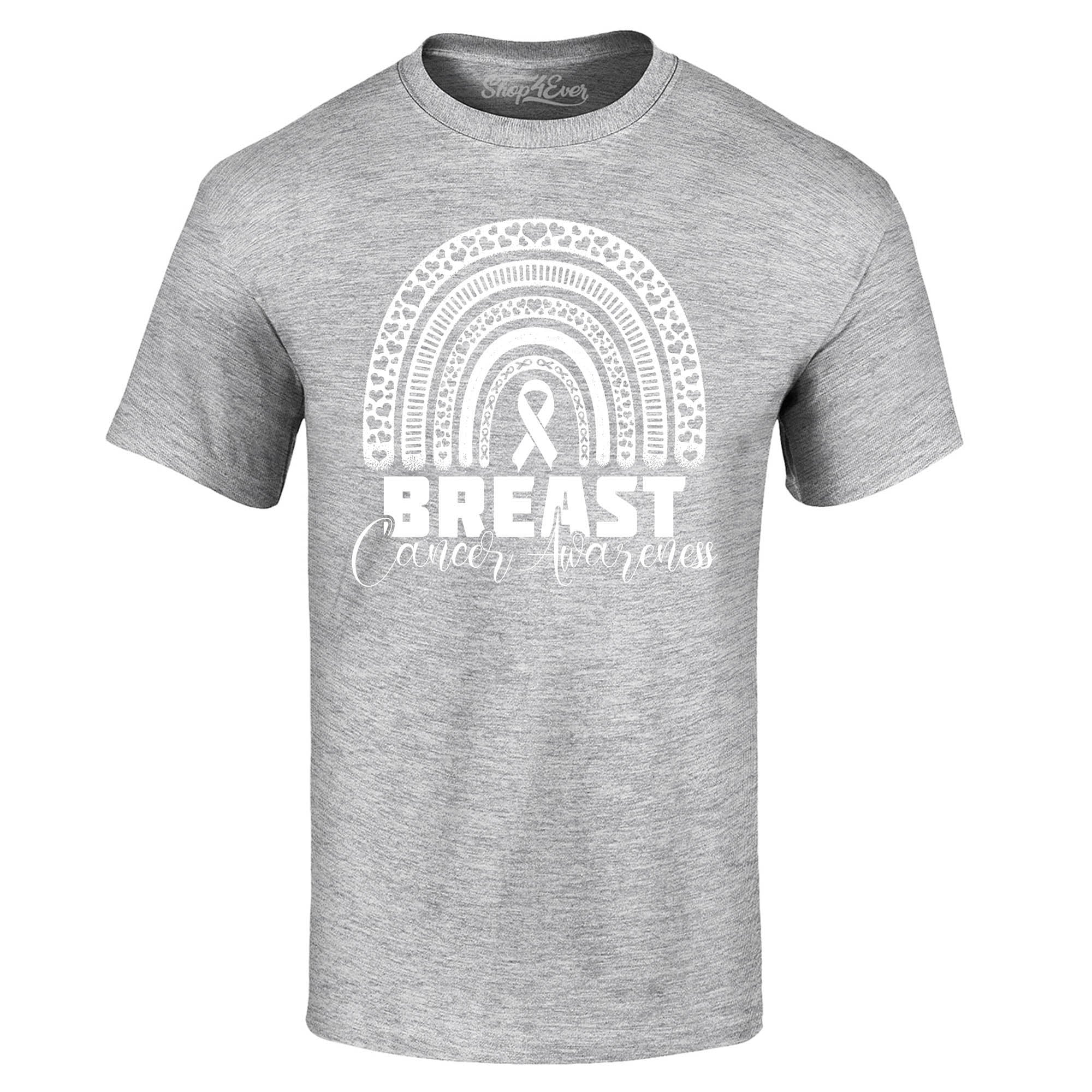 Breast Cancer Awareness Rainbow White T-Shirt