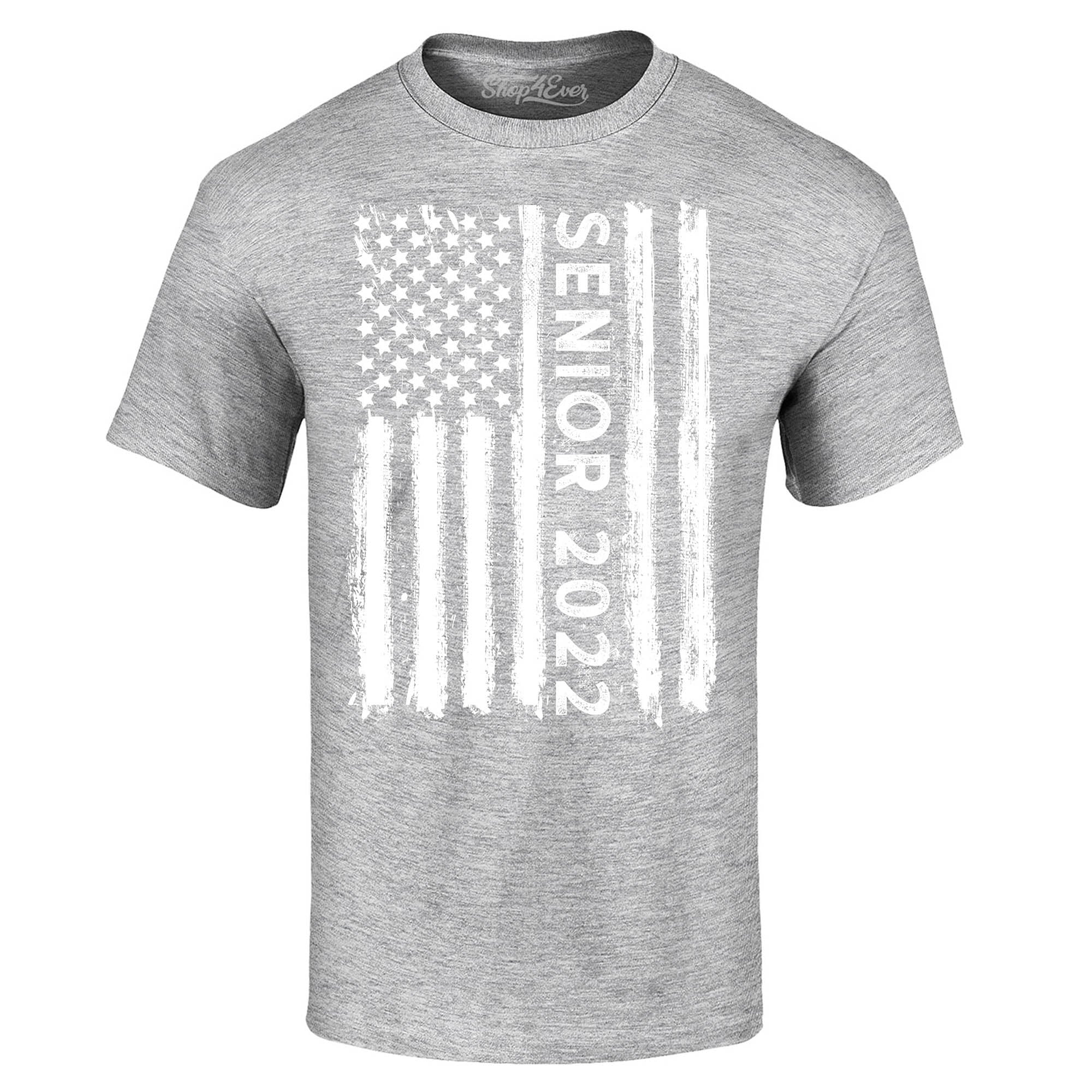 Senior 2022 USA American Flag Graduation T-Shirt