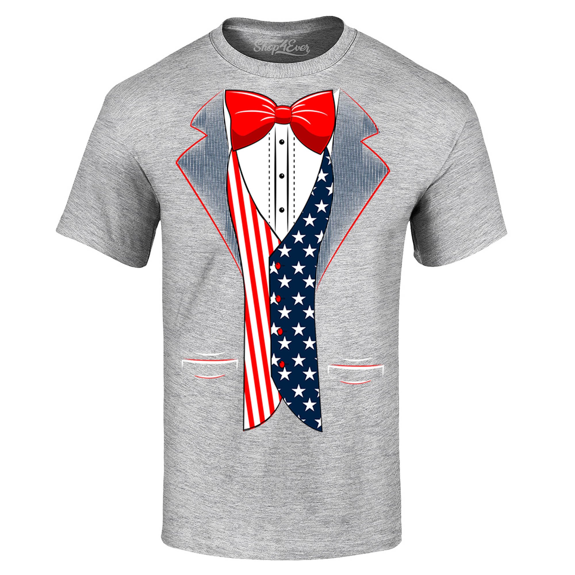 4th of July USA Tuxedo American Flag T-Shirt