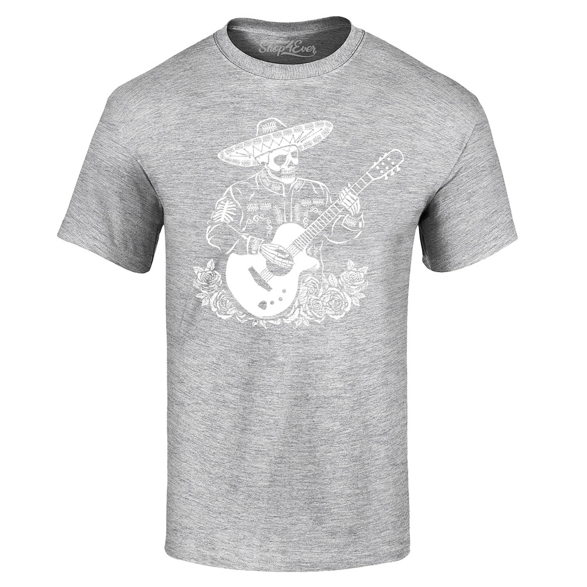 Mariachi Skeleton Playing Guitar Day of The Dead T-Shirt