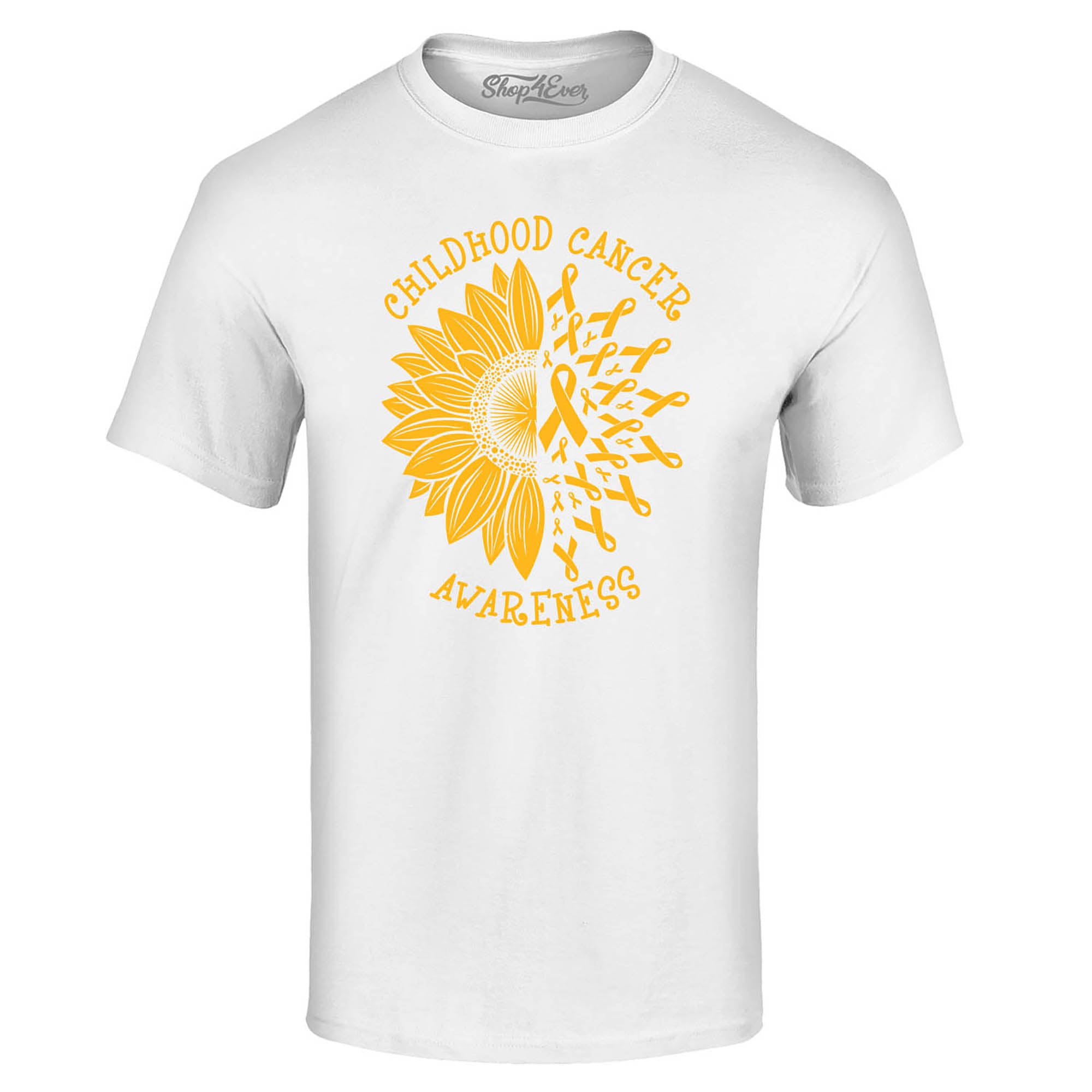 Sunflower Gold Ribbon Childhood Cancer Awareness T-Shirt