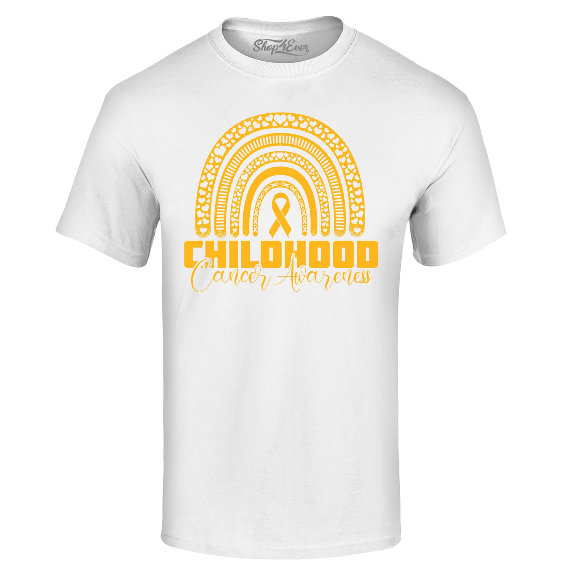 Childhood Cancer Awareness Gold Rainbow T-Shirt