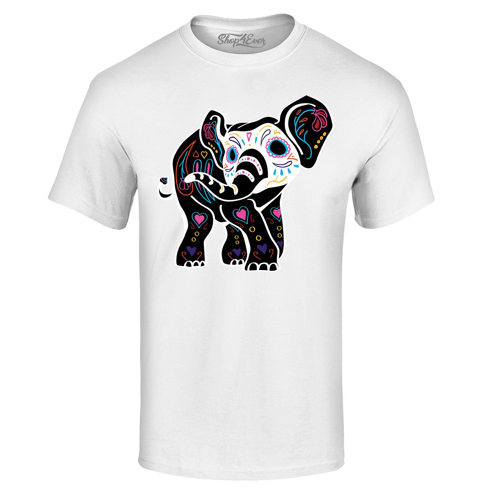 Day of The Dead Sugar Elephant T-Shirt