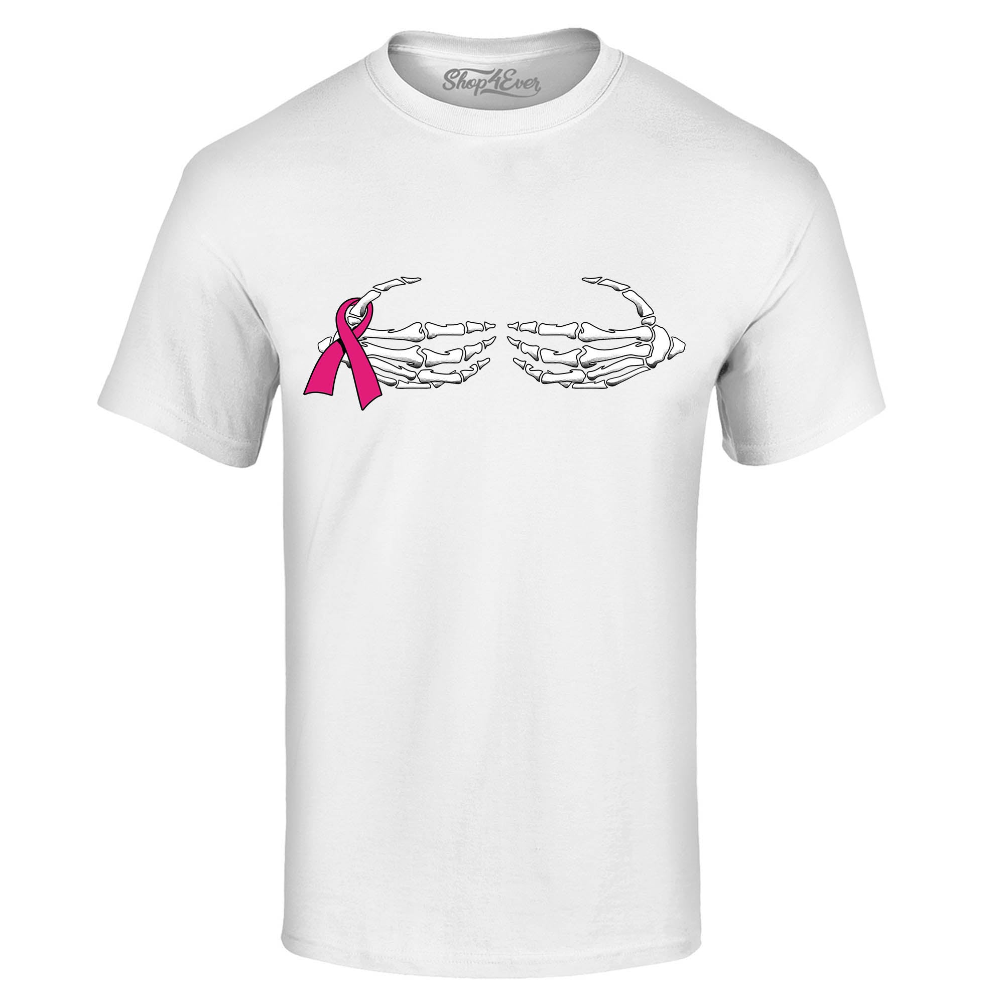 Skeleton Hands Breast Cancer Awareness T-Shirt Support Tee