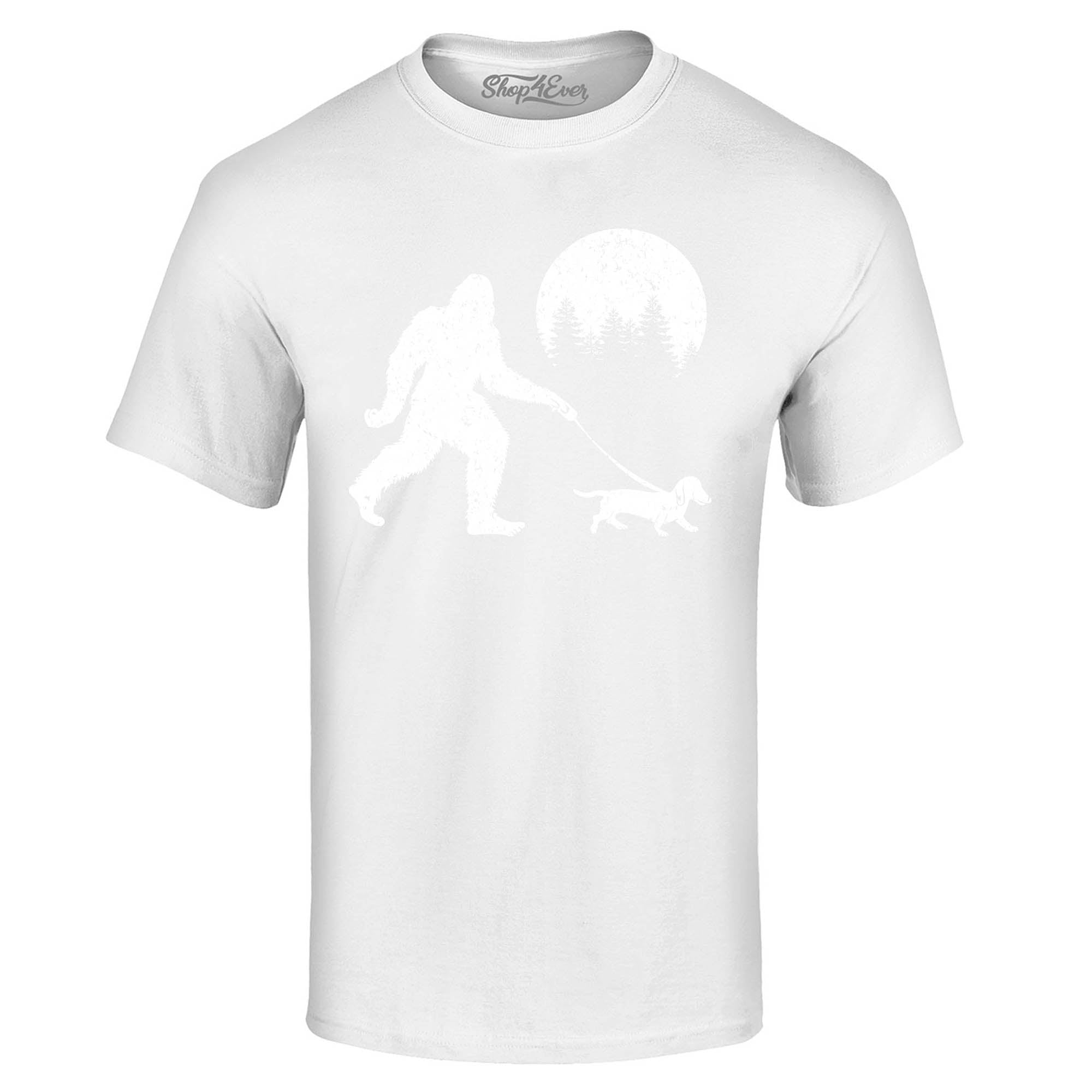 Bigfoot Walking Wiener Dog Funny Sasquatch Dachshund T-Shirt