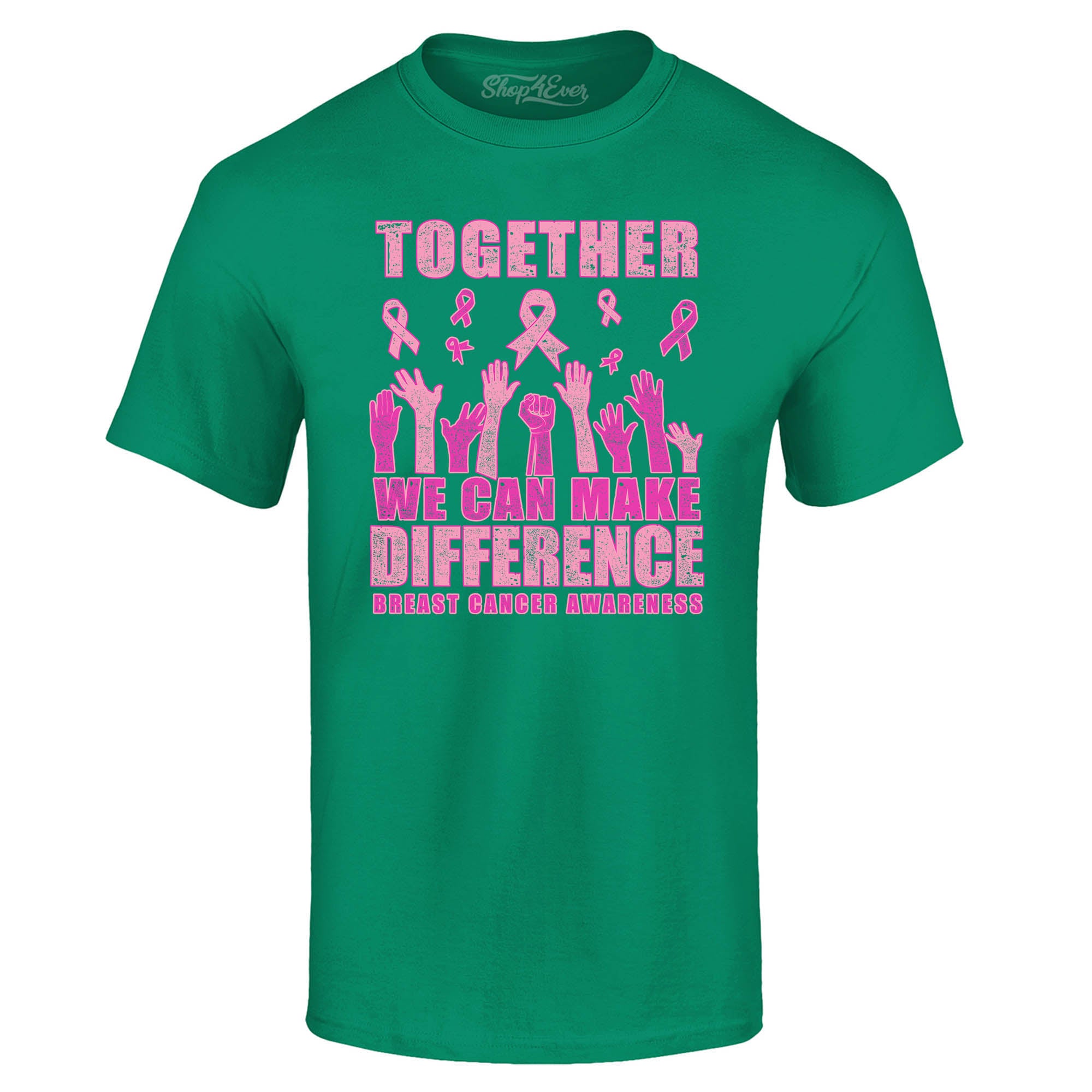 Together We Can Make A Difference Breast Cancer Awareness T-Shirt Support Tee