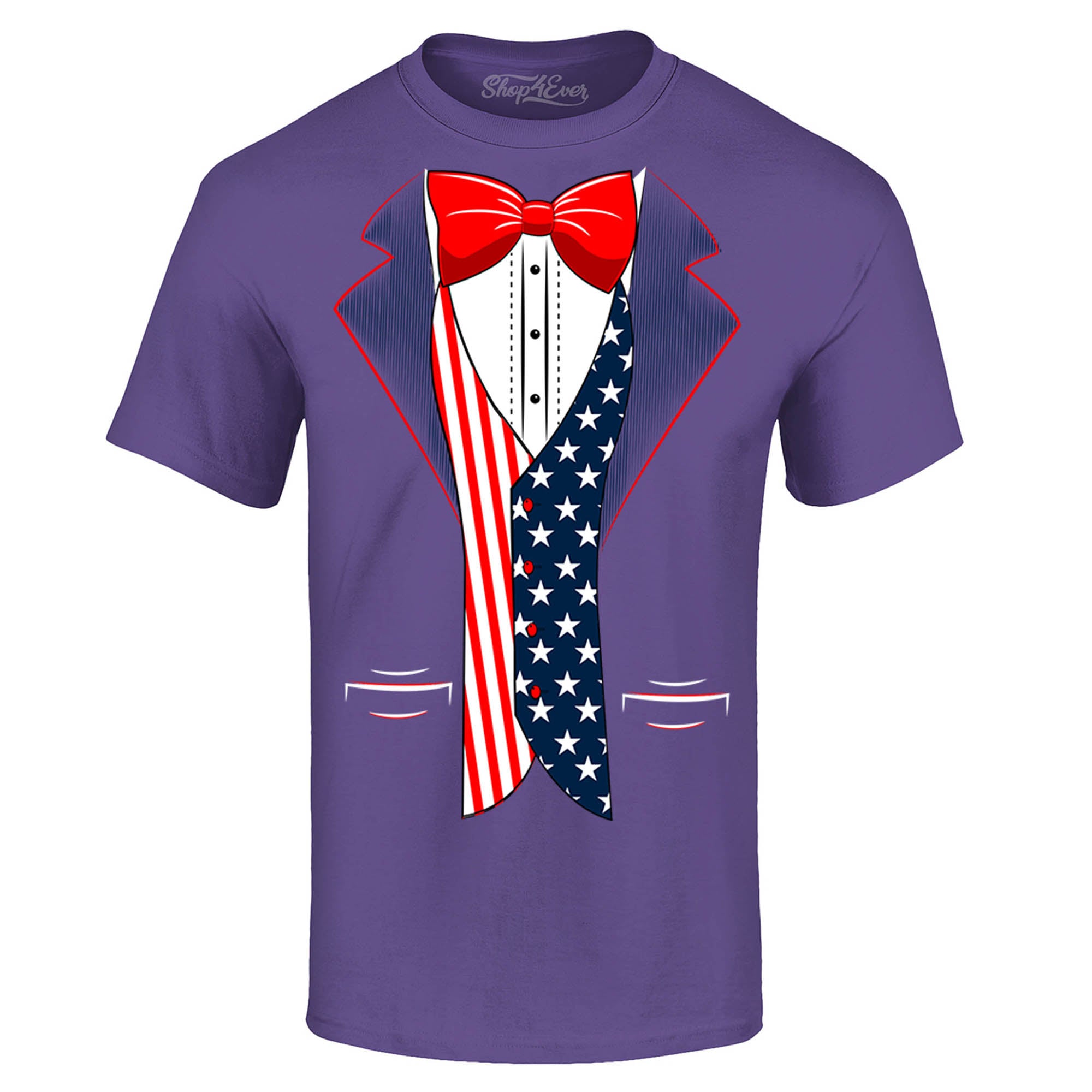 4th of July USA Tuxedo American Flag T-Shirt