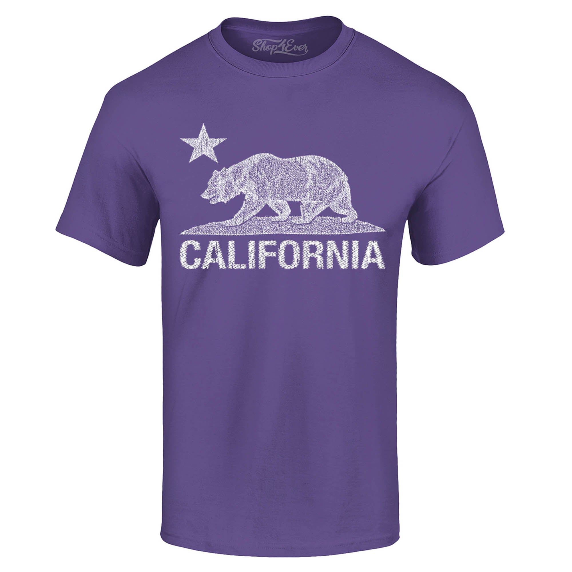 California Distressed White Bear T-Shirt Cali Shirts