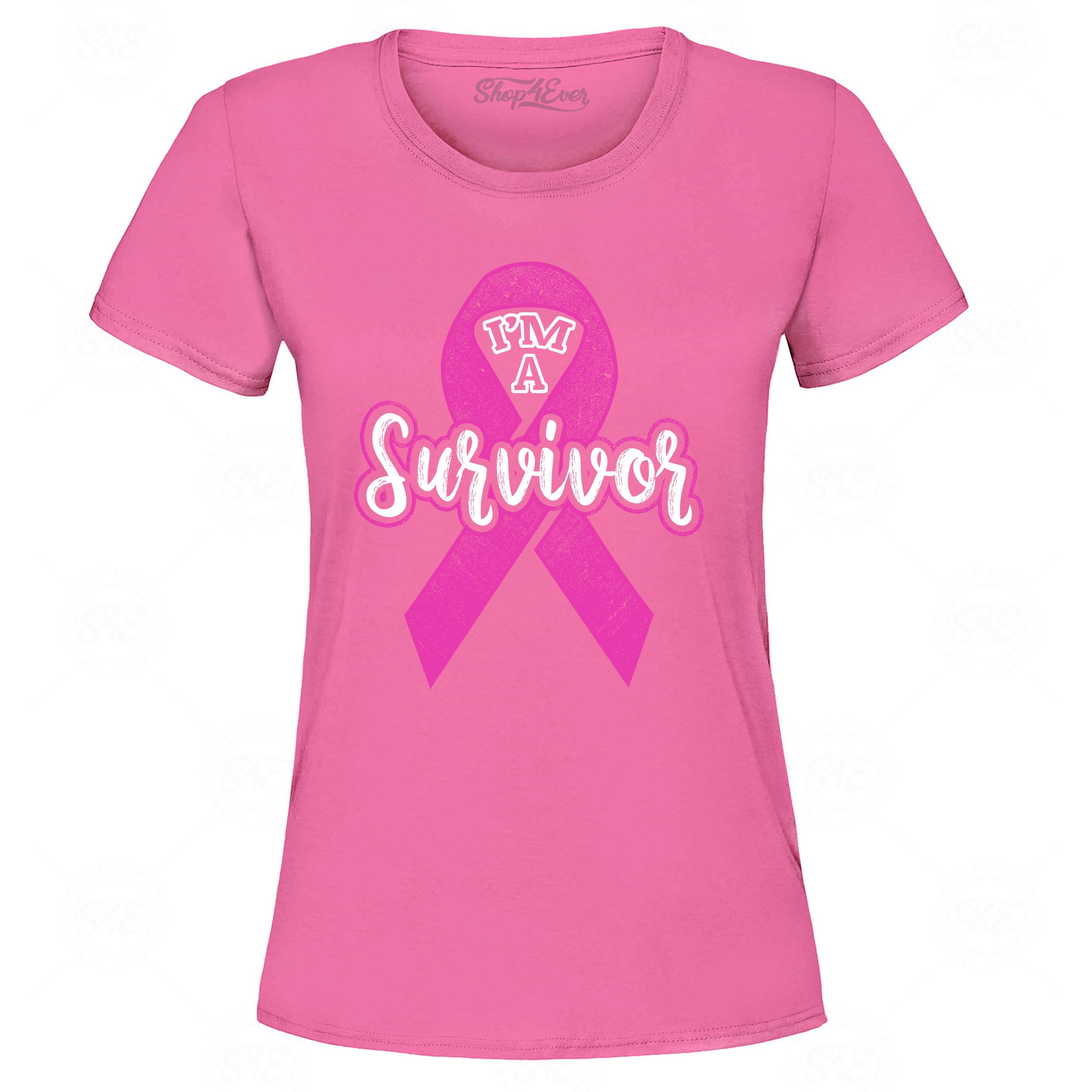I'm A Survivor Breast Cancer Awareness Women's T-Shirt Pink Ribbon Tee