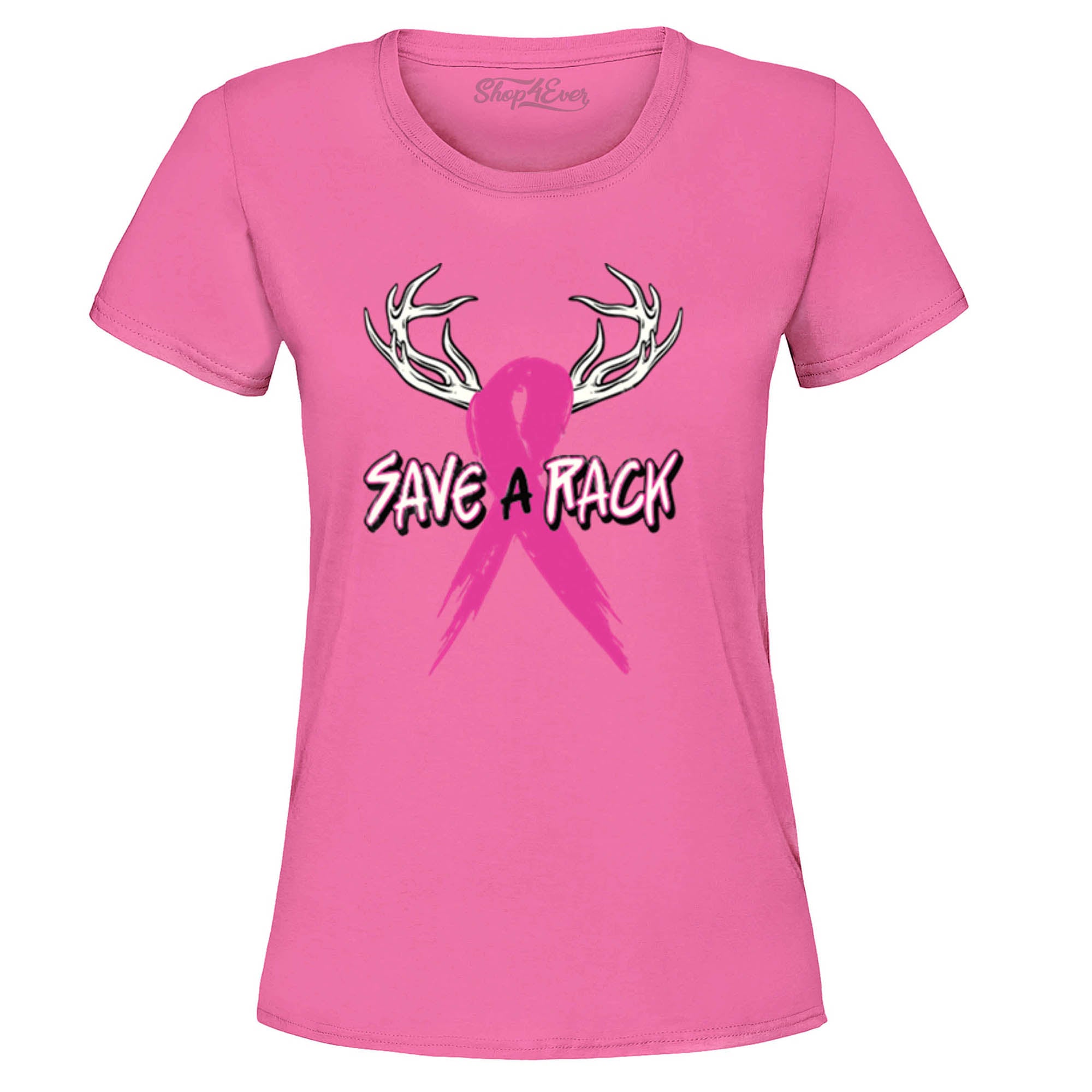 Save A Rack Breast Cancer Awareness Tee Pink Ribbon Women's T-Shirt