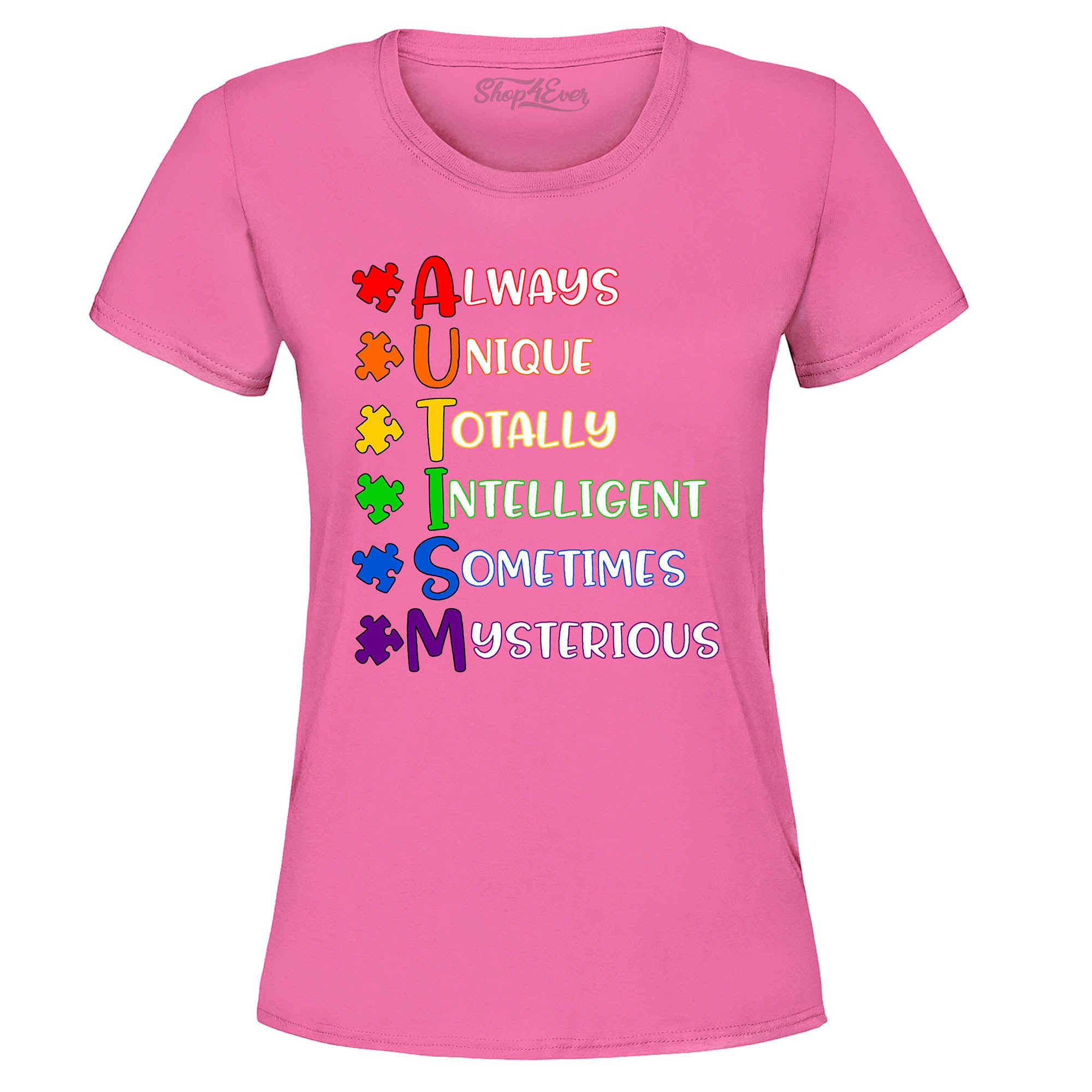 Always Unique Women's T-Shirt Autism Awareness Shirts