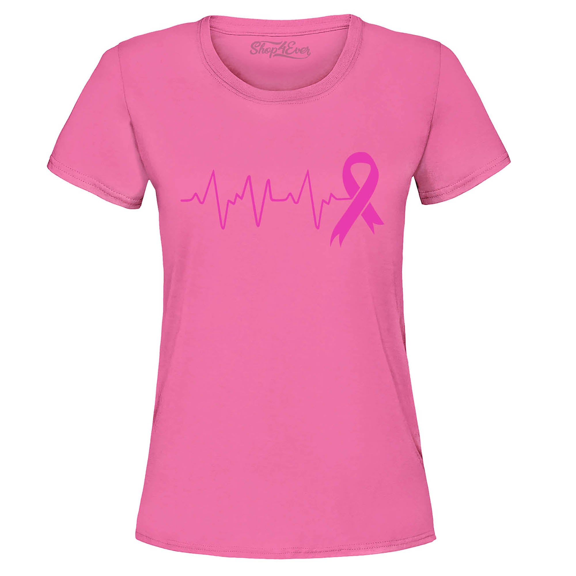 Heartbeat Pink Ribbon Breast Cancer Awareness Women's T-Shirt