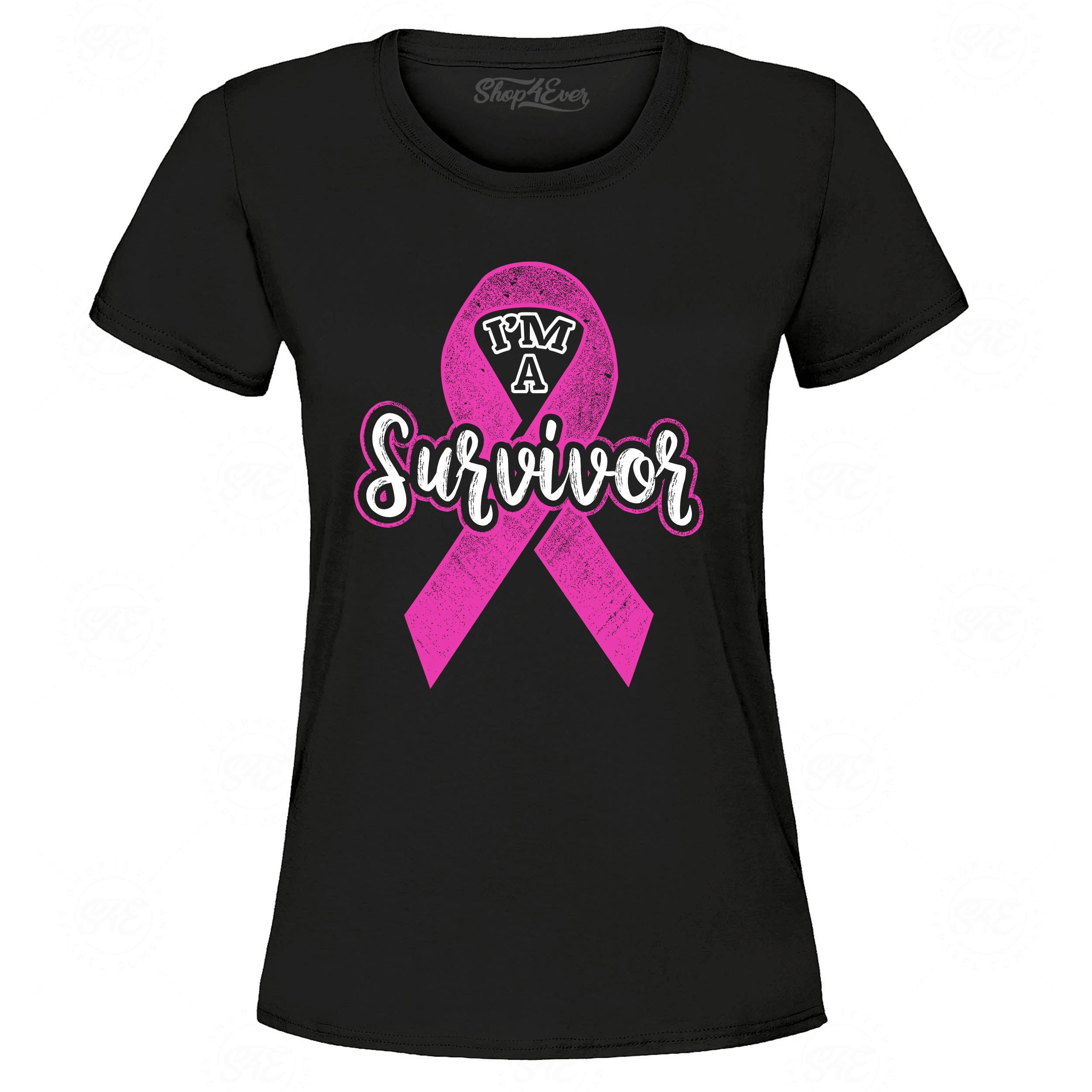 I'm A Survivor Breast Cancer Awareness Women's T-Shirt Pink Ribbon Tee