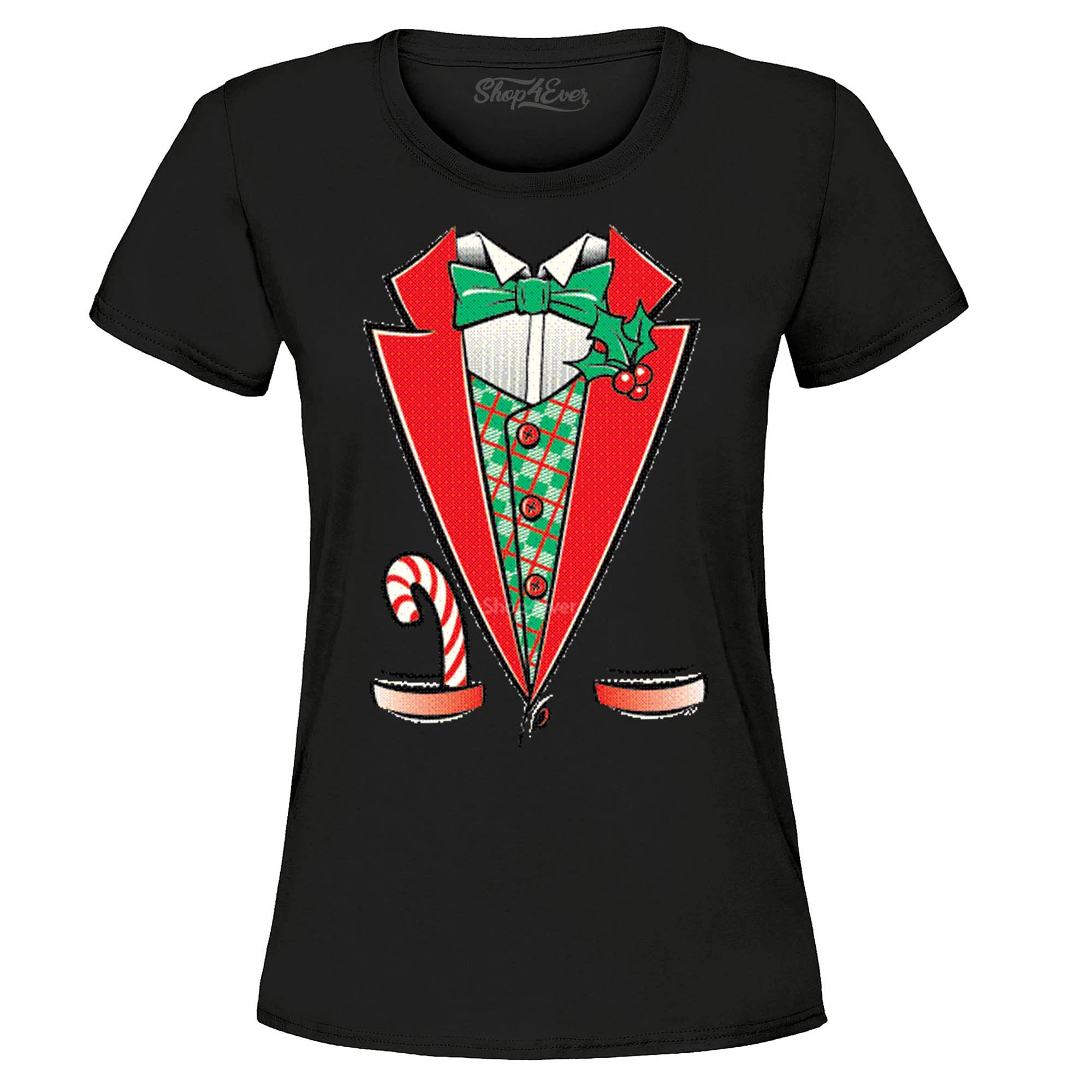 Christmas Tuxedo Costume Women's T-Shirt Funny Xmas Shirts