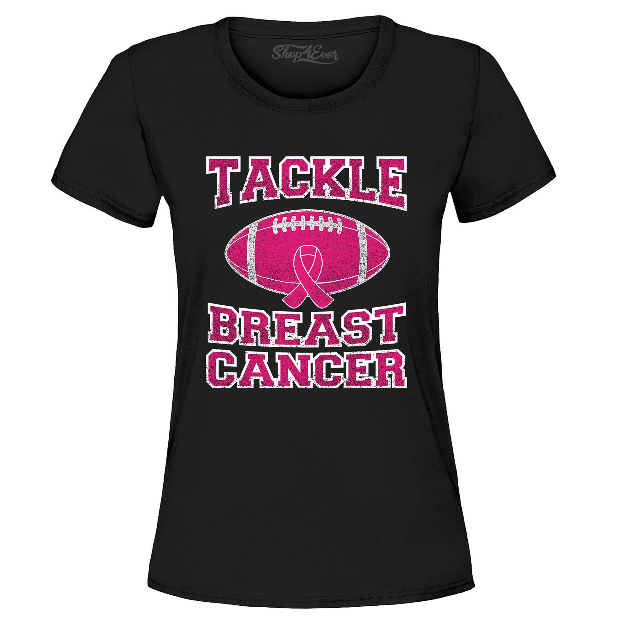 Tackle Breast Cancer Awareness Women's T-Shirt Supportive Football Tee