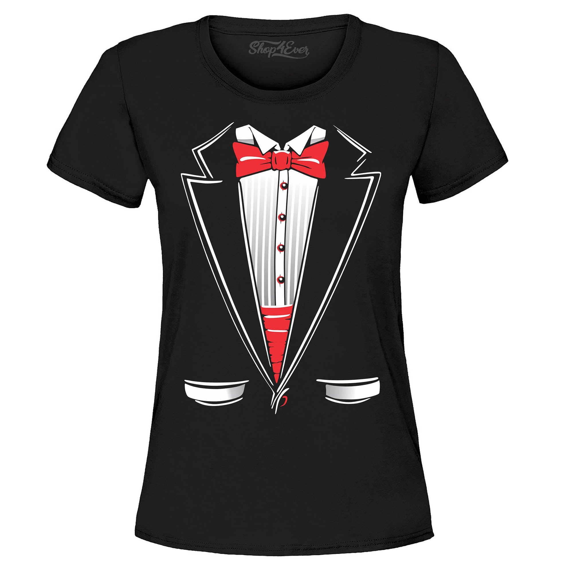 Classic Tuxedo Women's T-Shirt Funny Party Costume Shirts
