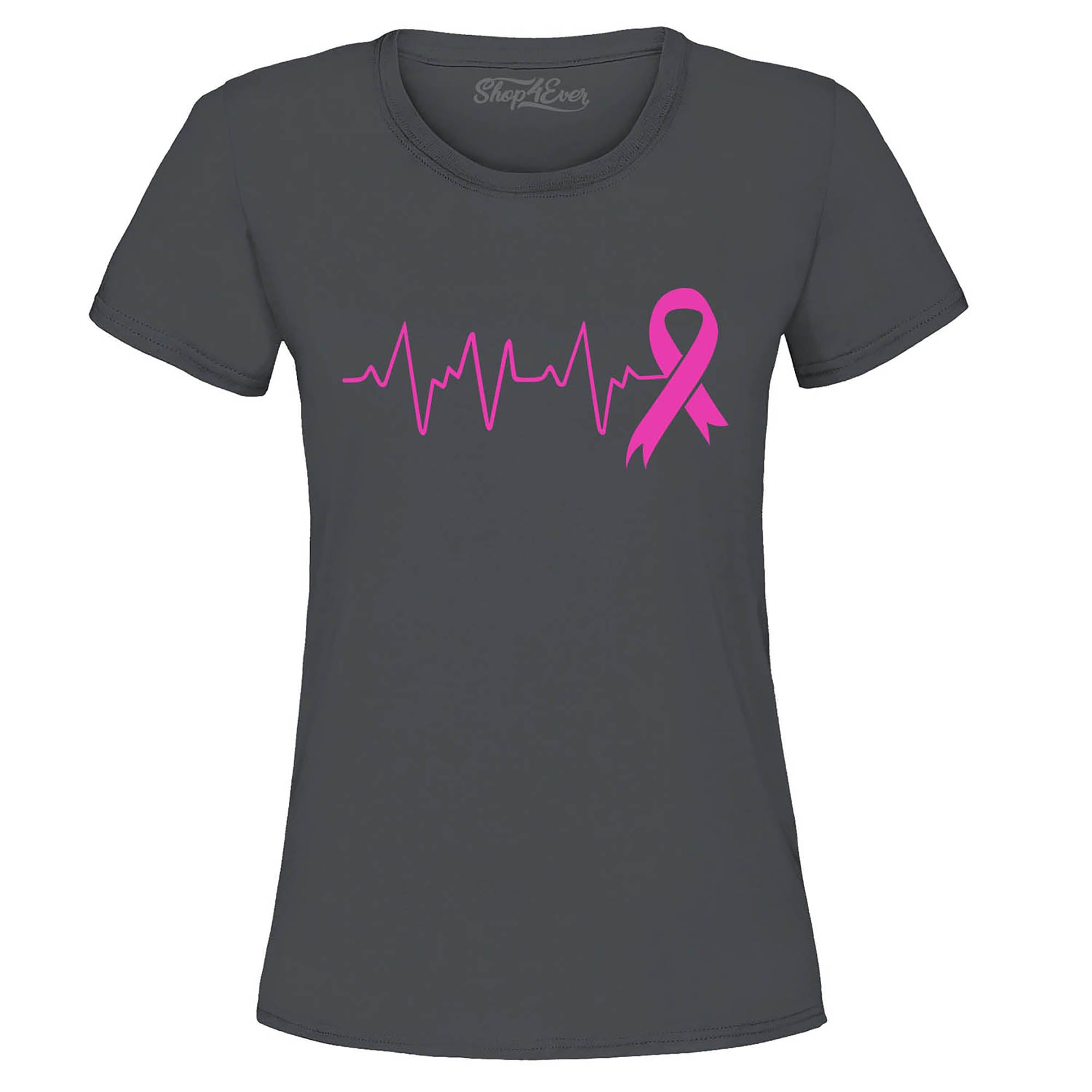 Heartbeat Pink Ribbon Breast Cancer Awareness Women's T-Shirt