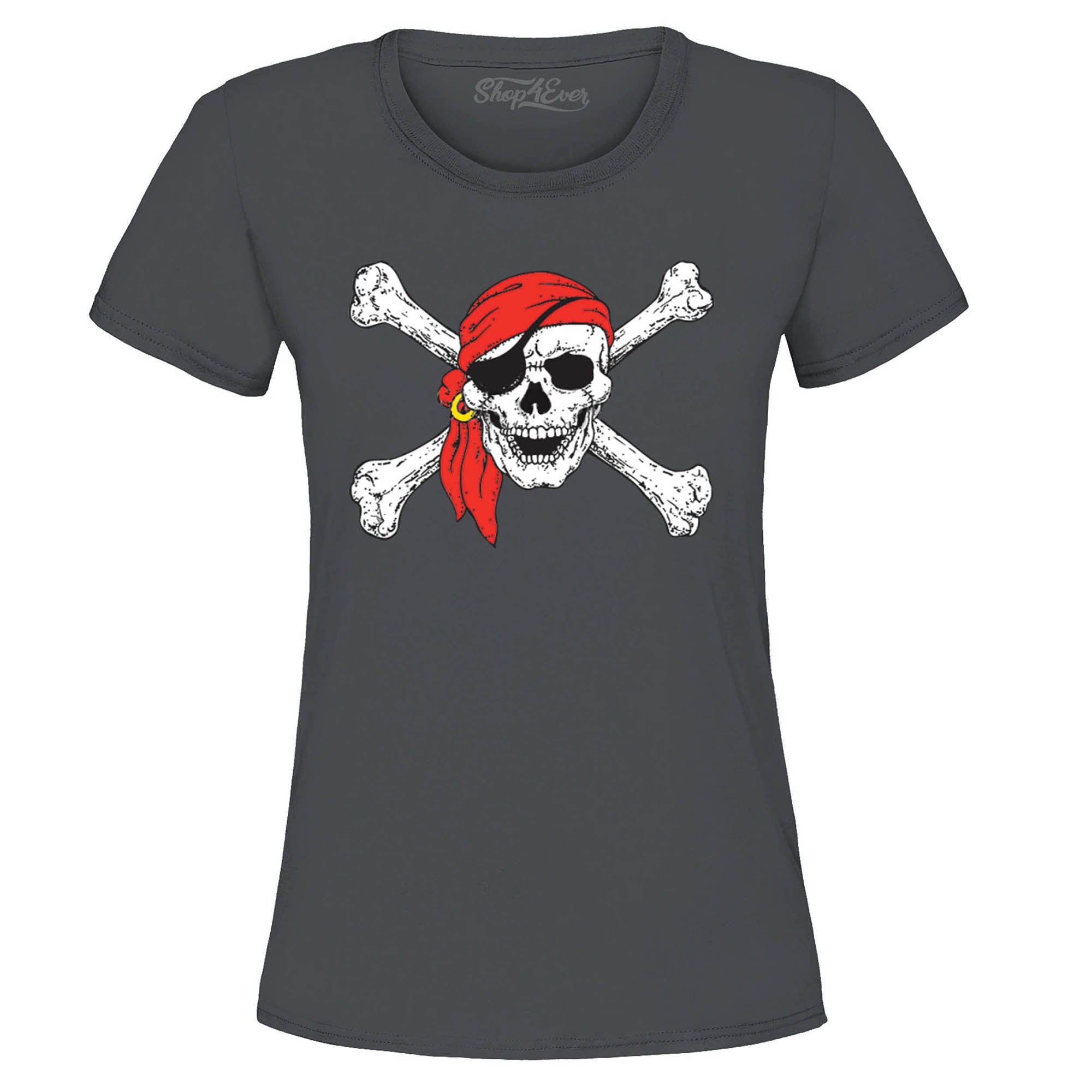 Pirate Skull & Crossbones Women's T-Shirt Pirate Flag Shirts