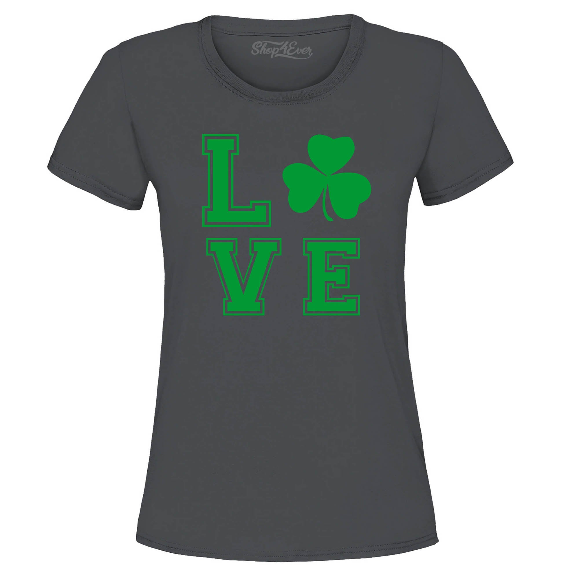 Green Shamrock Love Women's T-Shirt St. Patricks Day Shirts