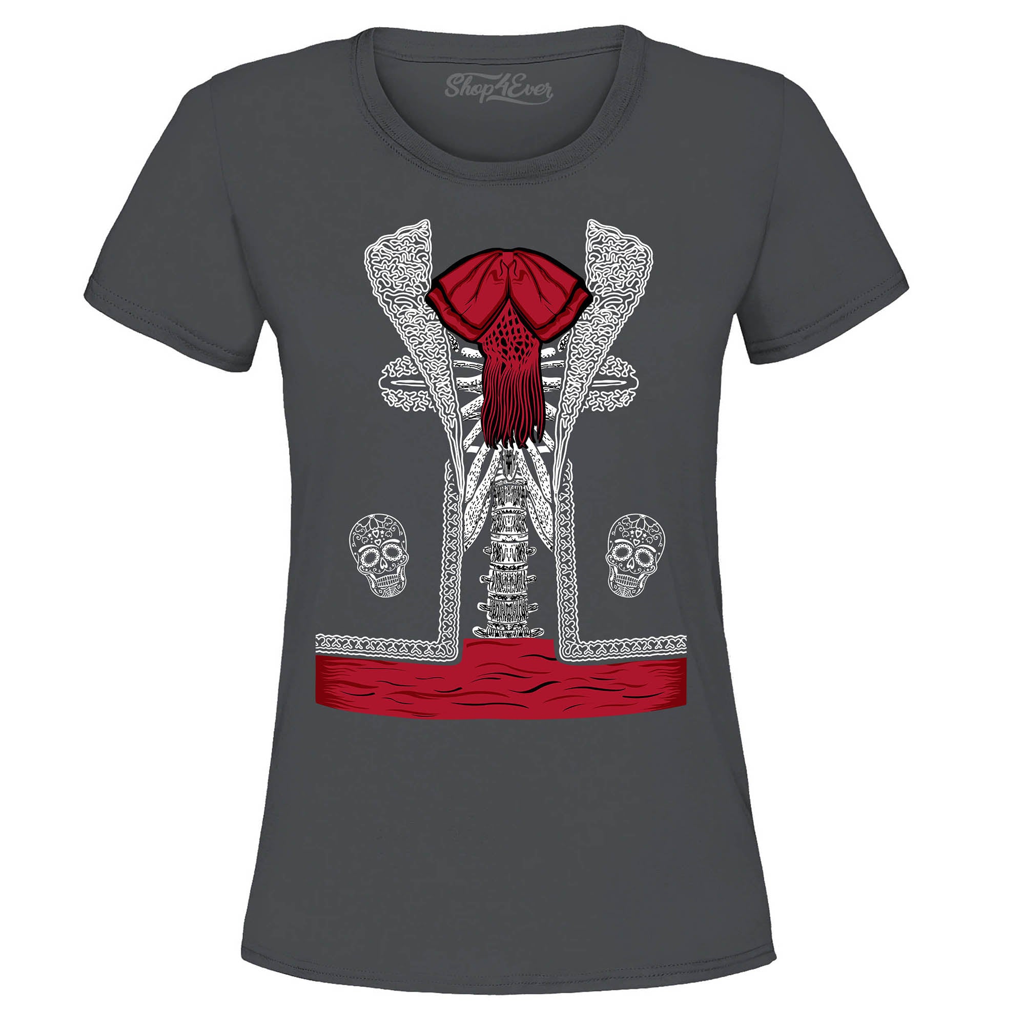 Day of The Dead Mariachi Skeleton Costume Women's T-Shirt
