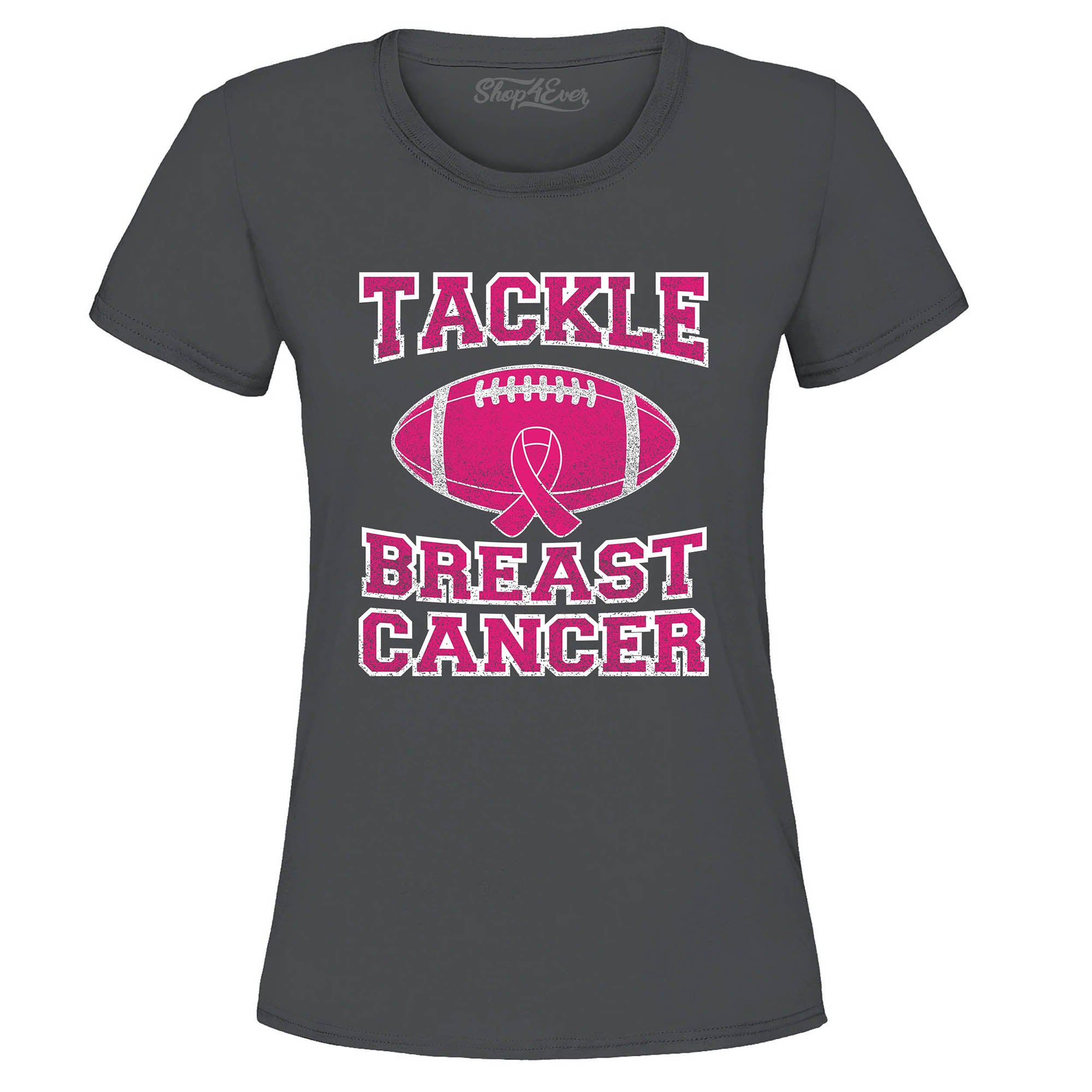 Tackle Breast Cancer Awareness Women's T-Shirt Supportive Football Tee