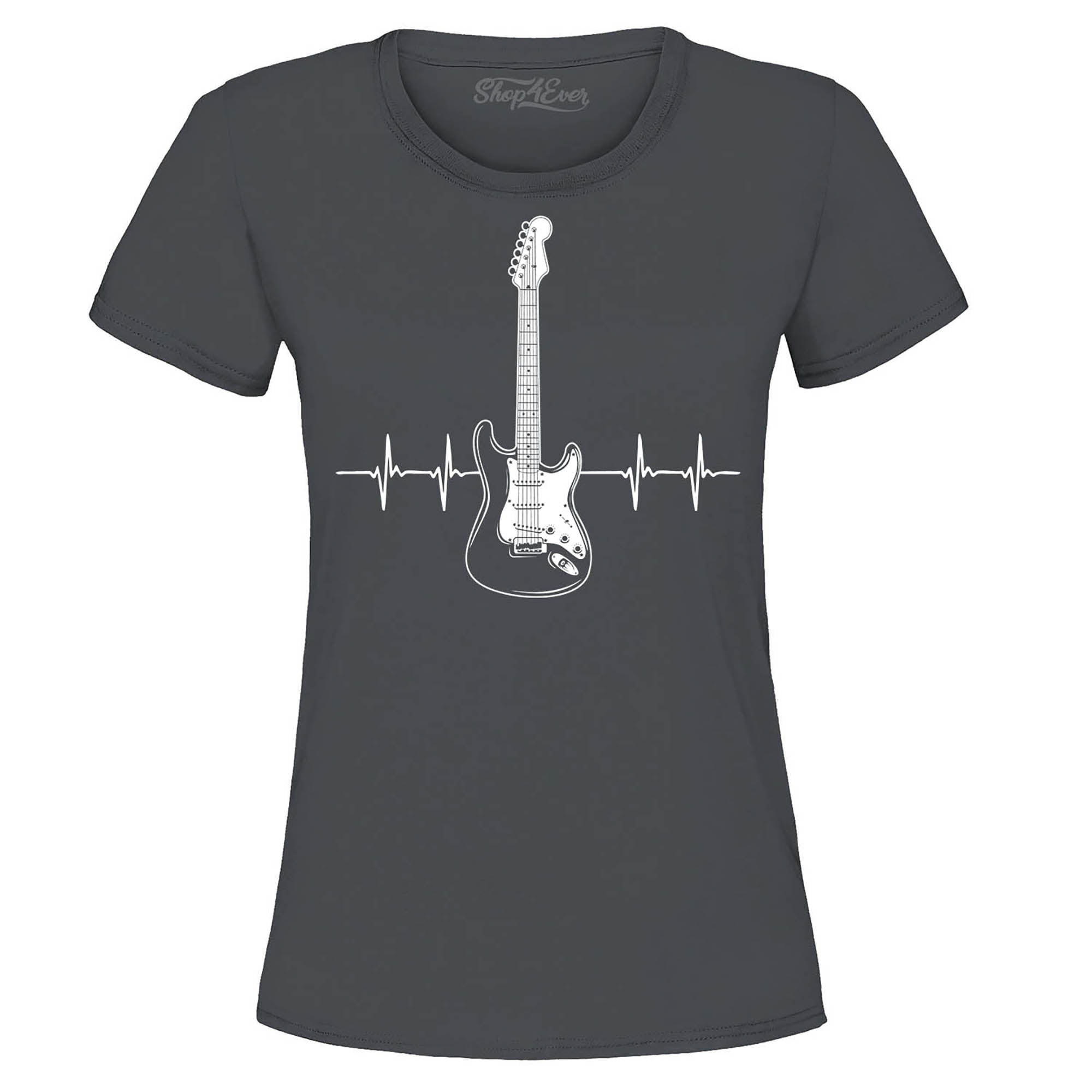 Electric Guitar Heartbeat Musician Women's T-Shirt