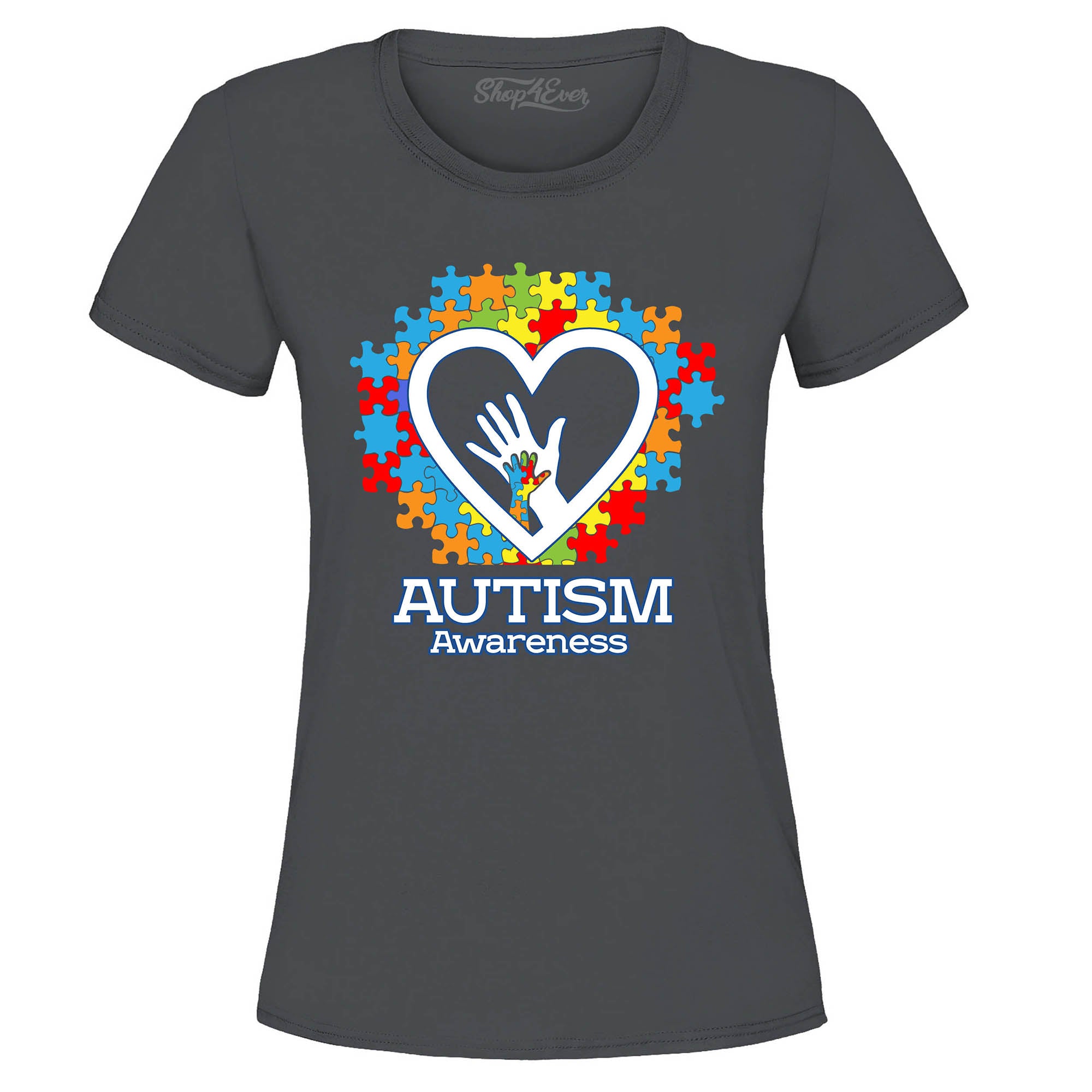 Autism Awareness Hands in Heart Women's T-Shirt