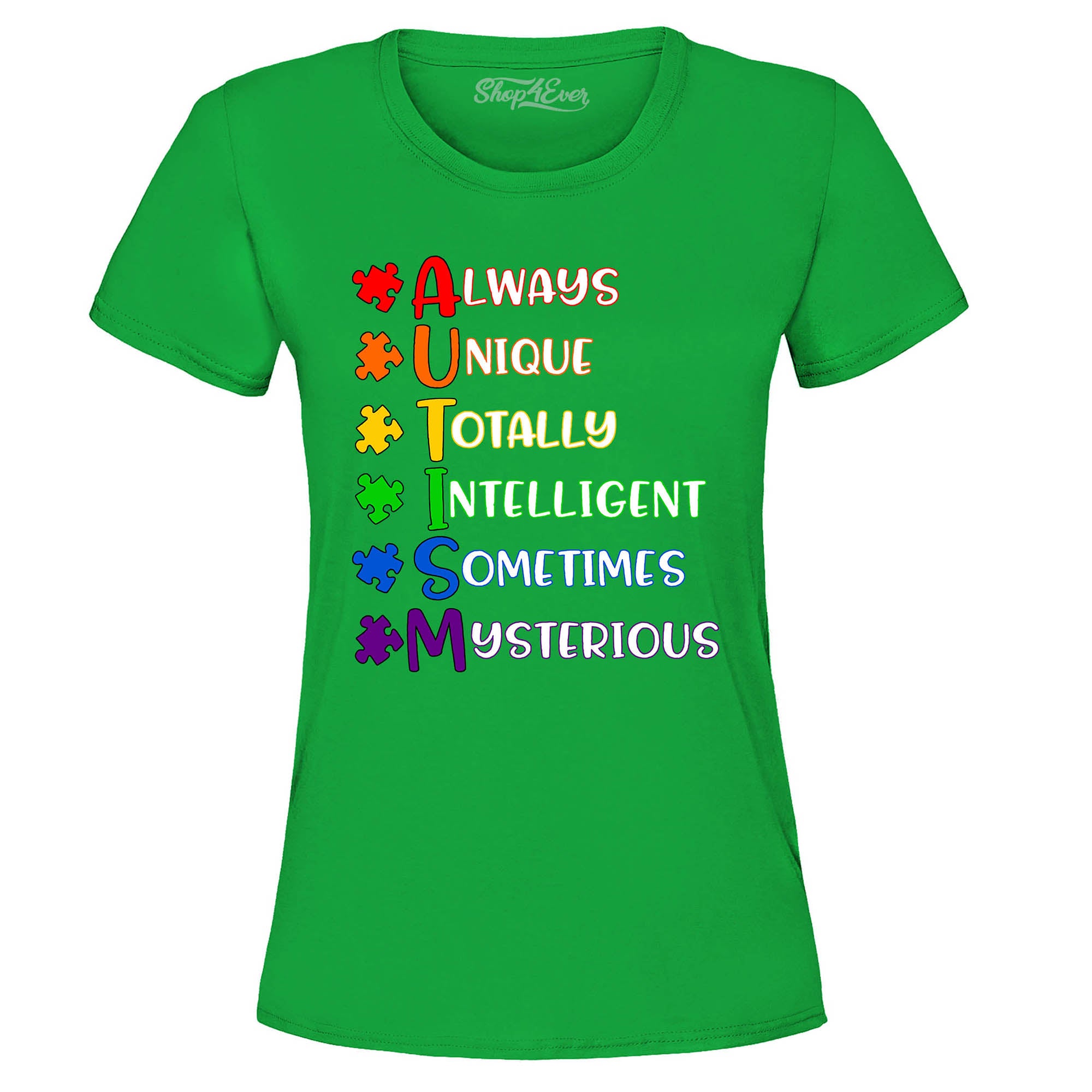 Always Unique Women's T-Shirt Autism Awareness Shirts