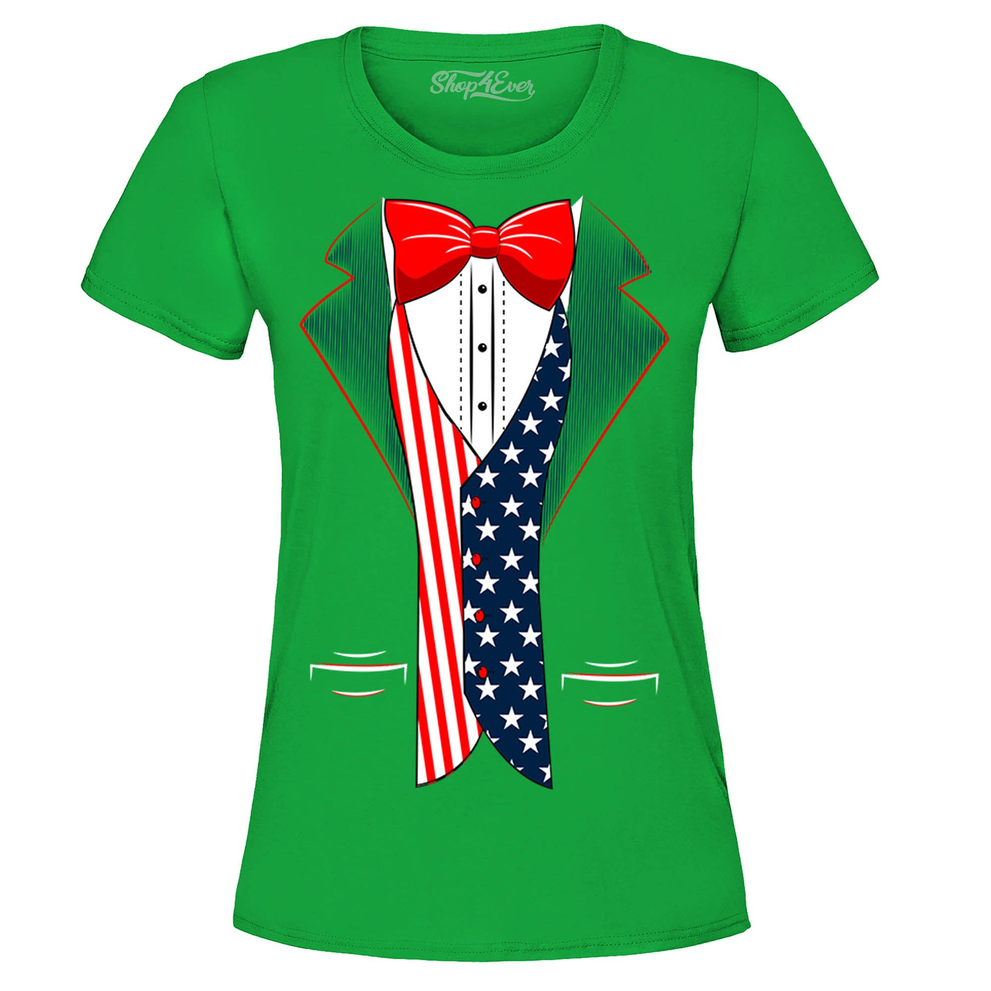 4th of July USA Tuxedo American Flag Women's T-Shirt