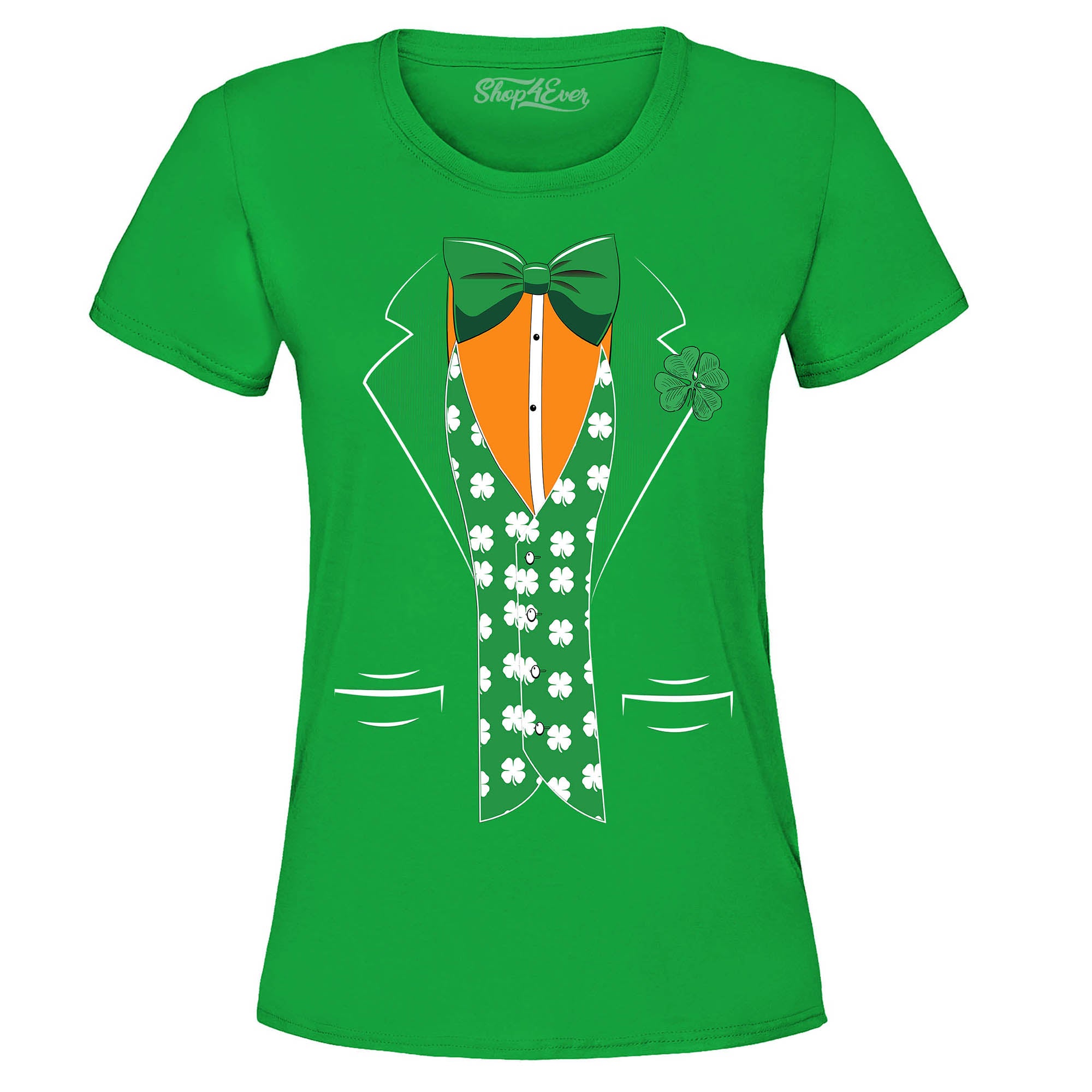St. Patrick's Day Irish Tuxedo Leprechaun Costume Women's T-Shirt