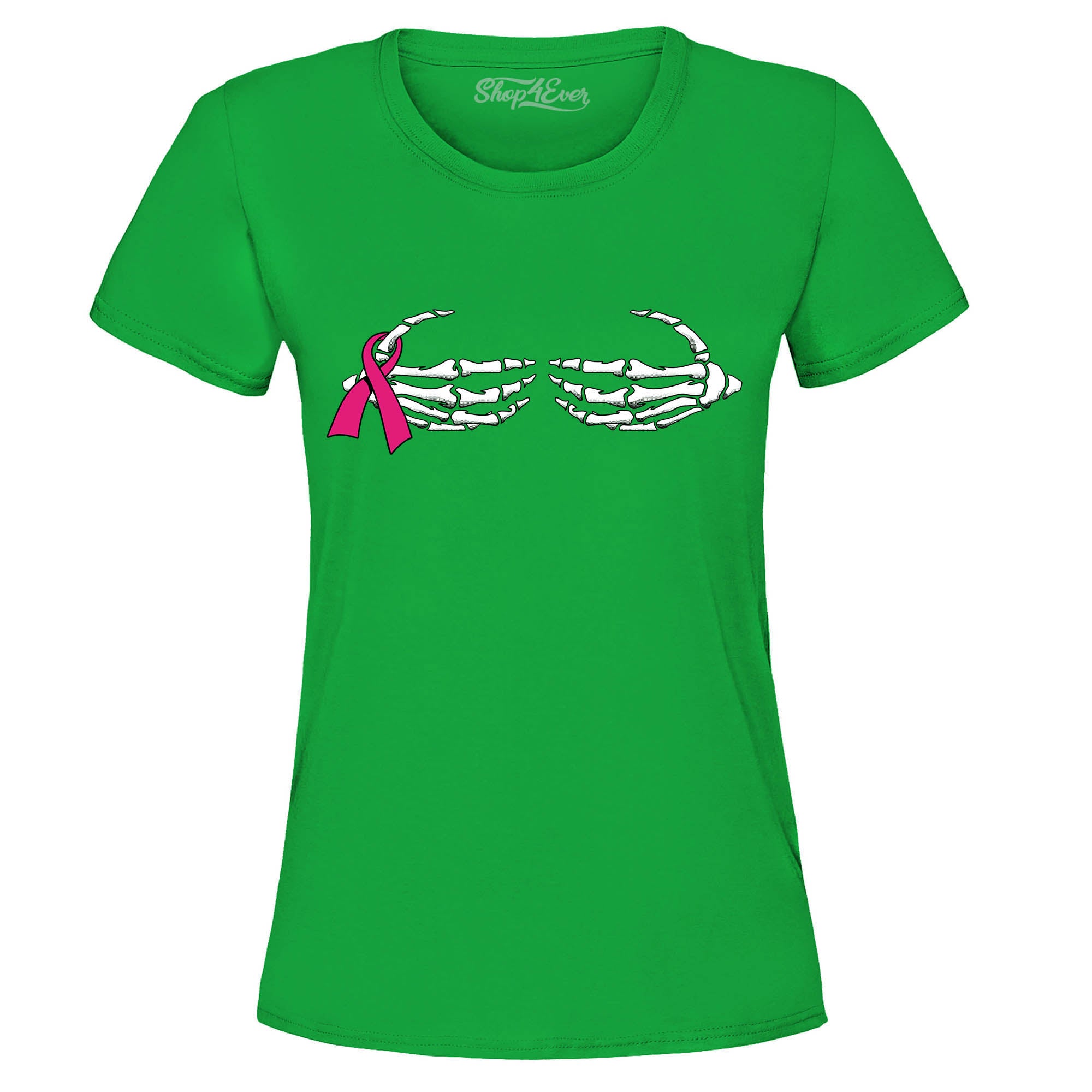 Skeleton Hands Women's T-Shirt Breast Cancer Awareness Shirts