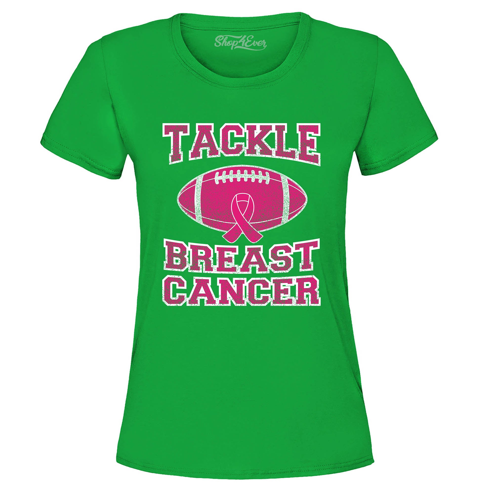 Tackle Breast Cancer Awareness Women's T-Shirt Supportive Football Tee