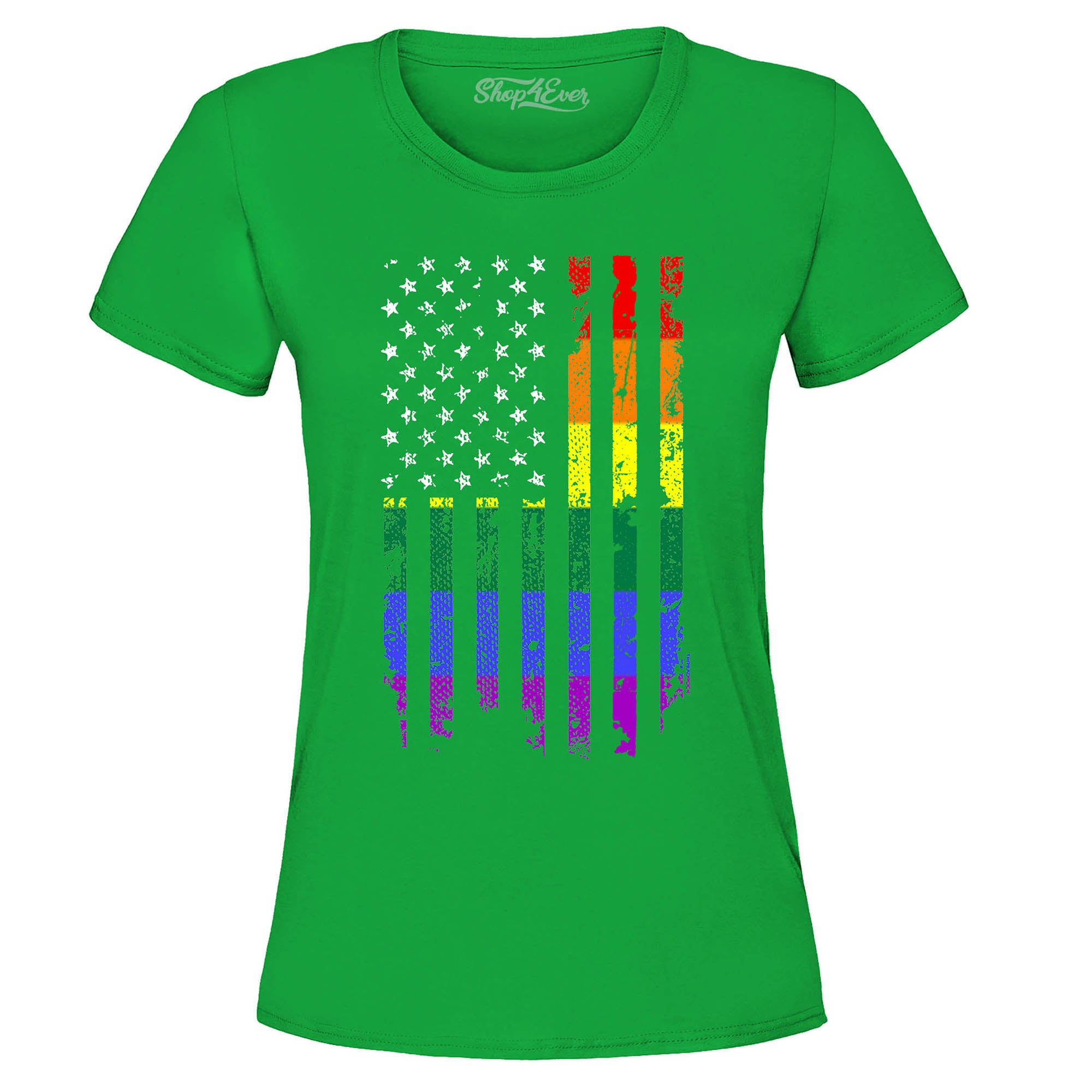 Distressed Rainbow Flag Women's T-Shirt Gay Pride Shirts