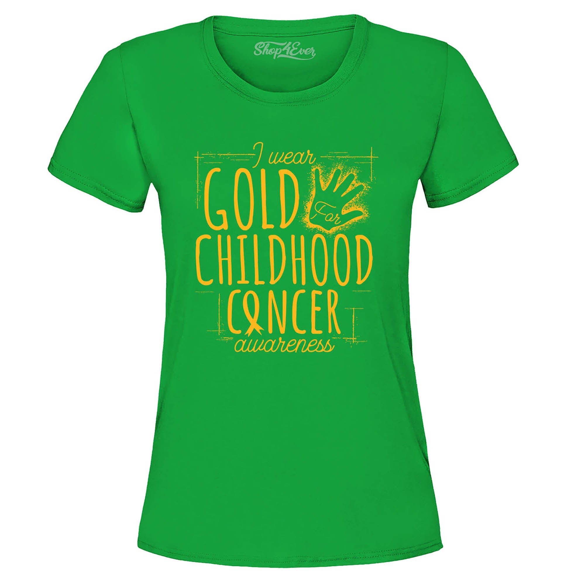 I Wear Gold for Childhood Cancer Awareness Women's T-Shirt