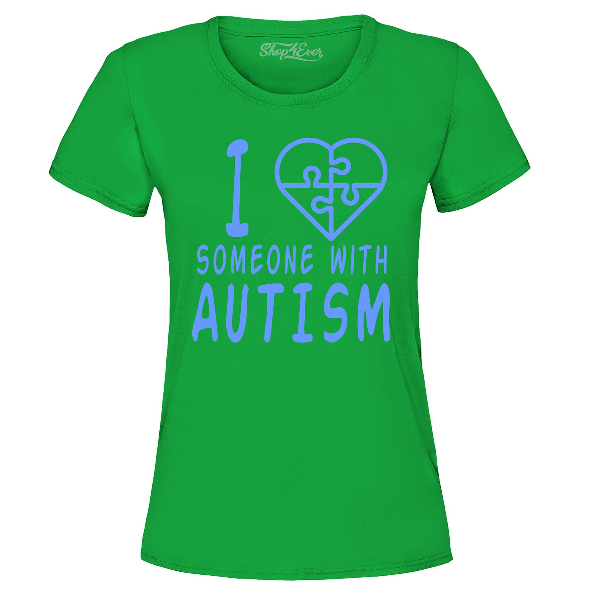 I Love Someone with Autism Blue Women's T-Shirt Autism Awareness Shirts
