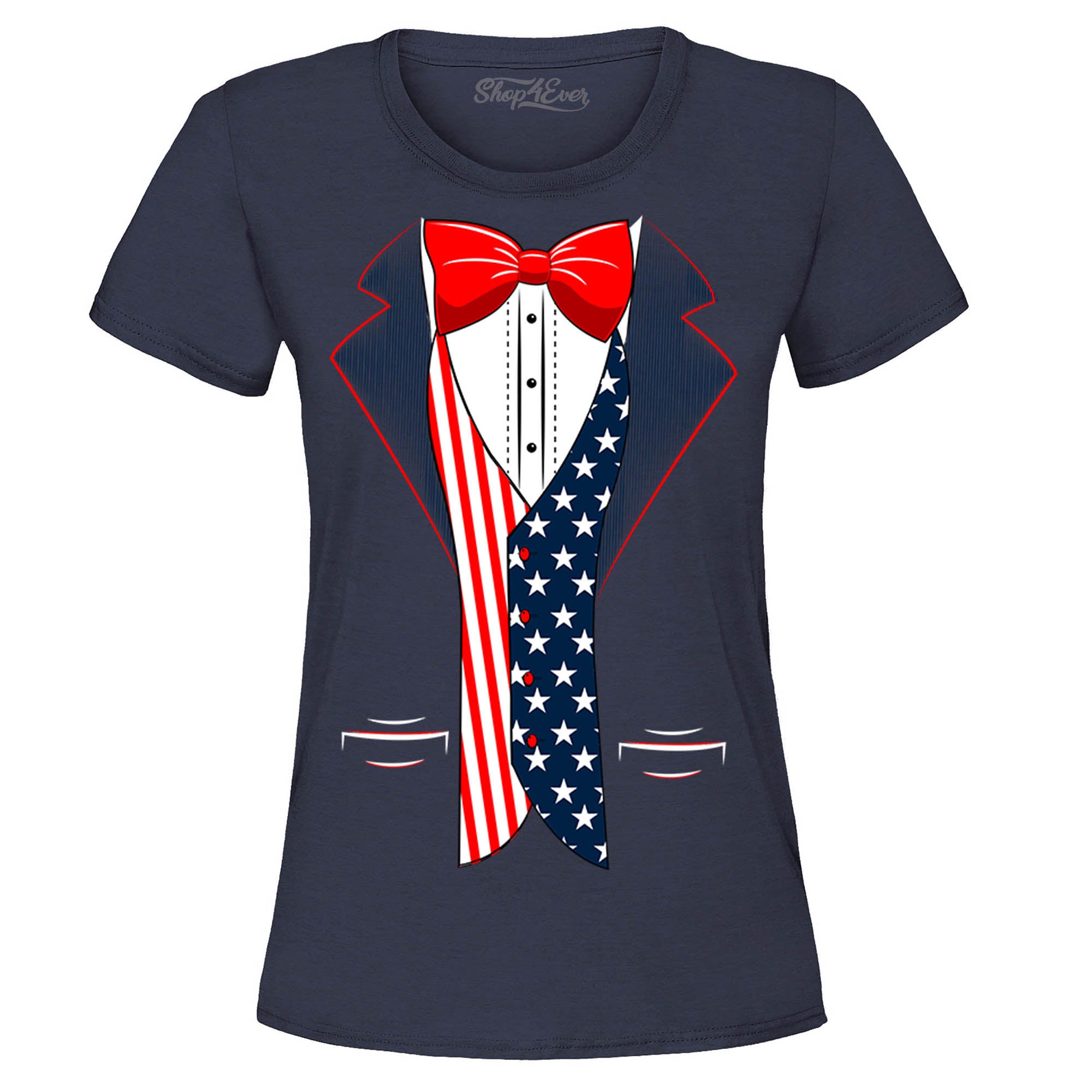 4th of July USA Tuxedo American Flag Women's T-Shirt