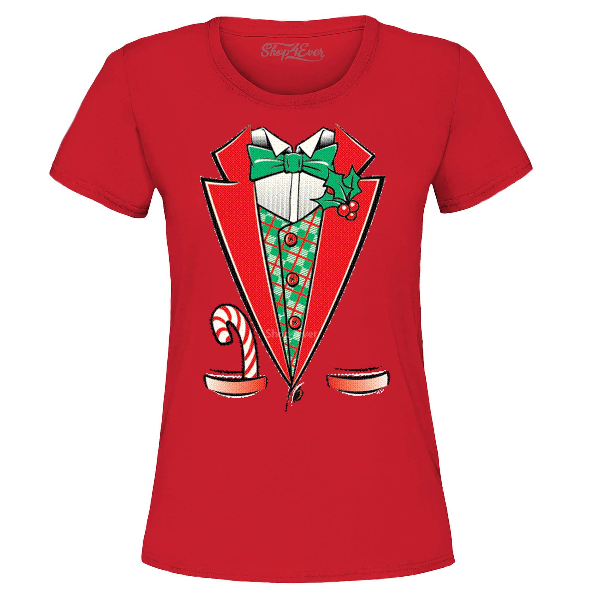 Christmas Tuxedo Costume Women's T-Shirt Funny Xmas Shirts