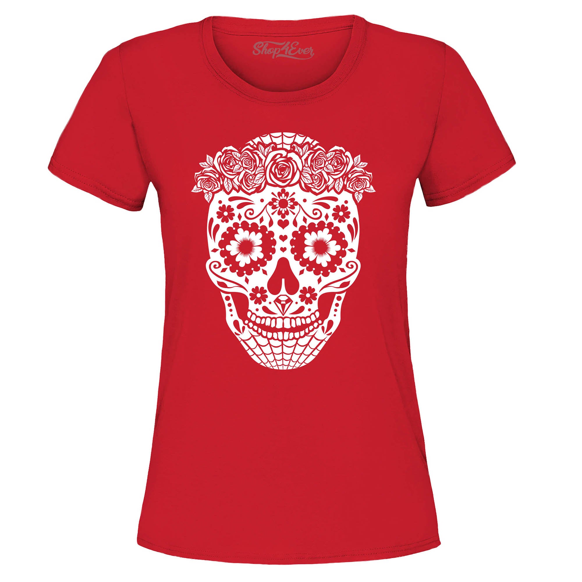 Floral Day of The Dead Girl Skull Women's T-Shirt