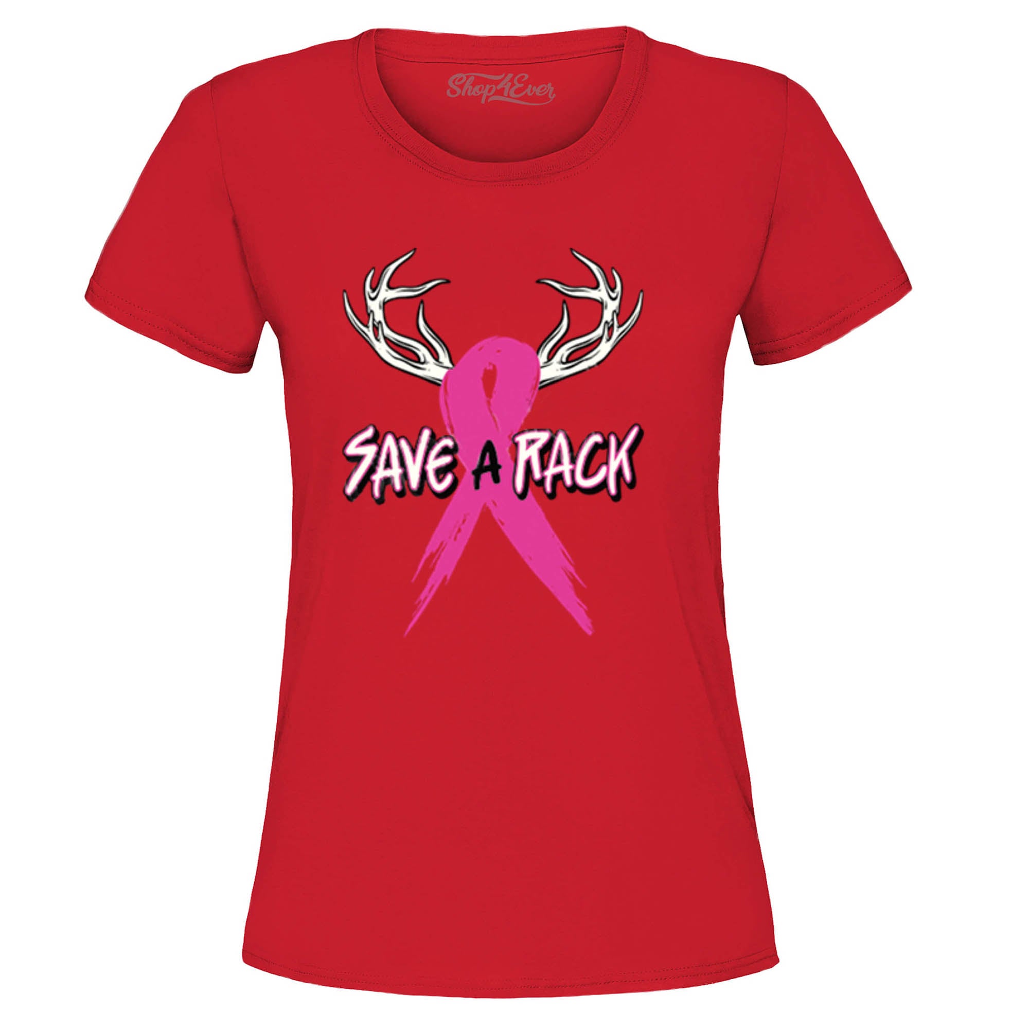 Save A Rack Breast Cancer Awareness Tee Pink Ribbon Women's T-Shirt