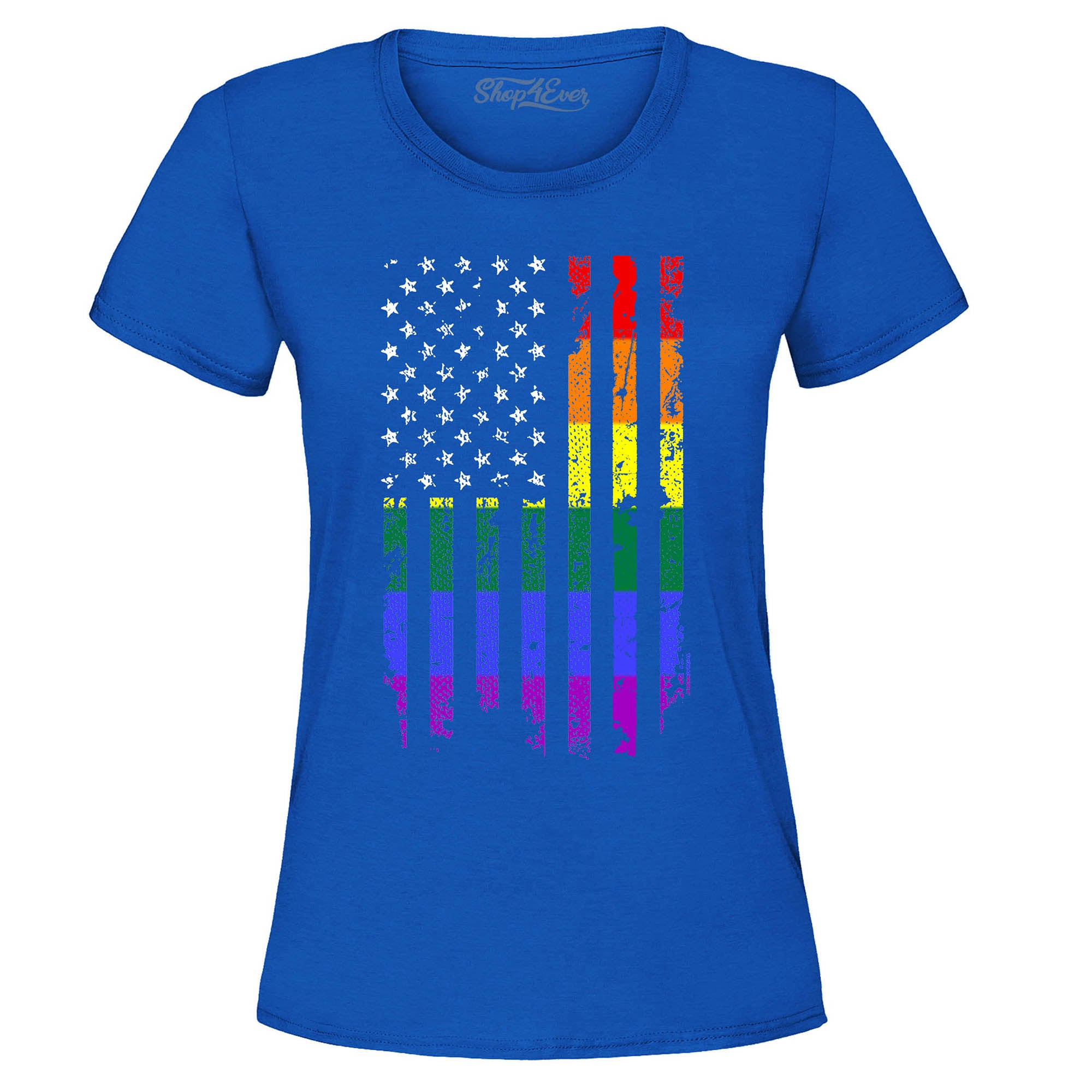 Distressed Rainbow Flag Women's T-Shirt Gay Pride Shirts