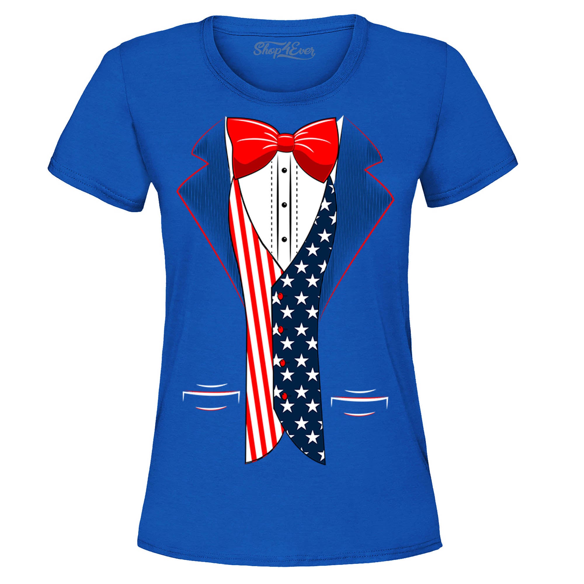 4th of July USA Tuxedo American Flag Women's T-Shirt